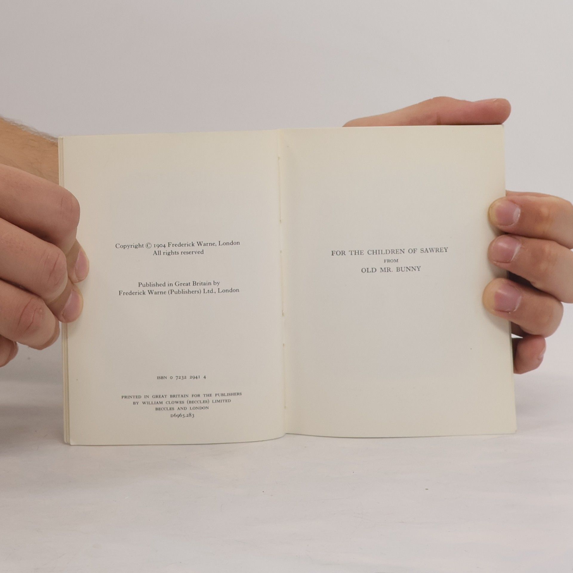 Beatrix Potter The Tale of Benjamin Bunny