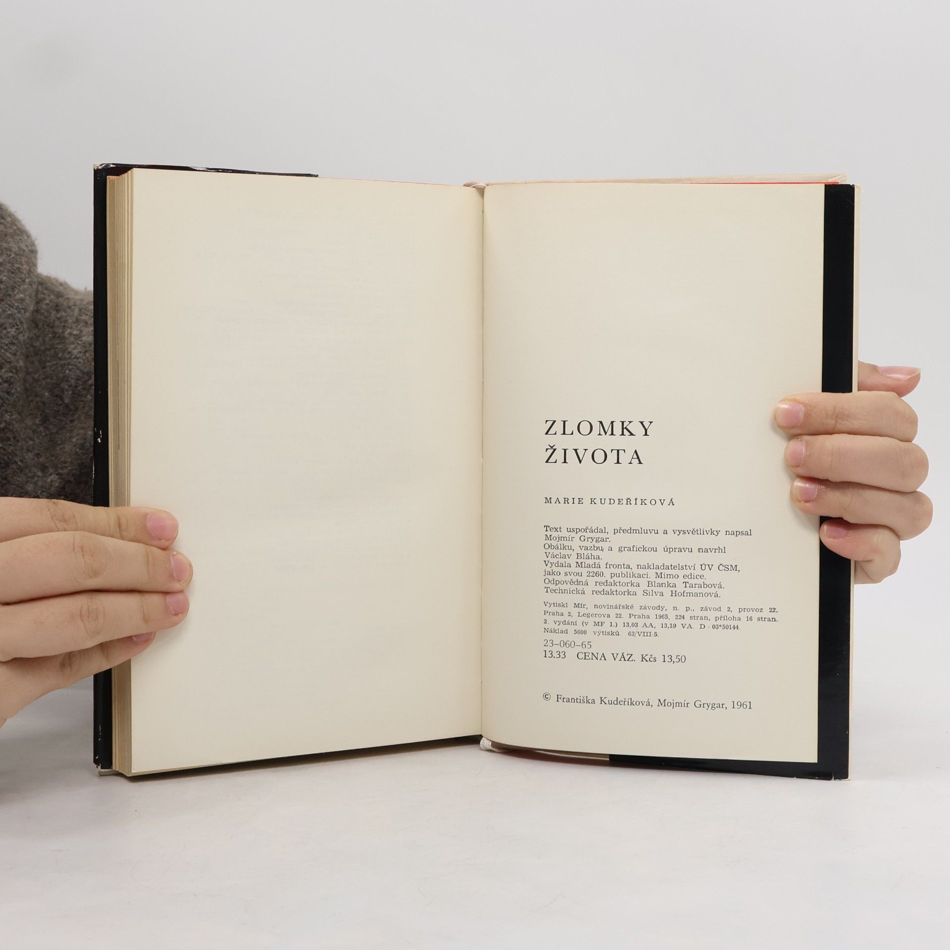 Marie Kudeříková Zlomky života
