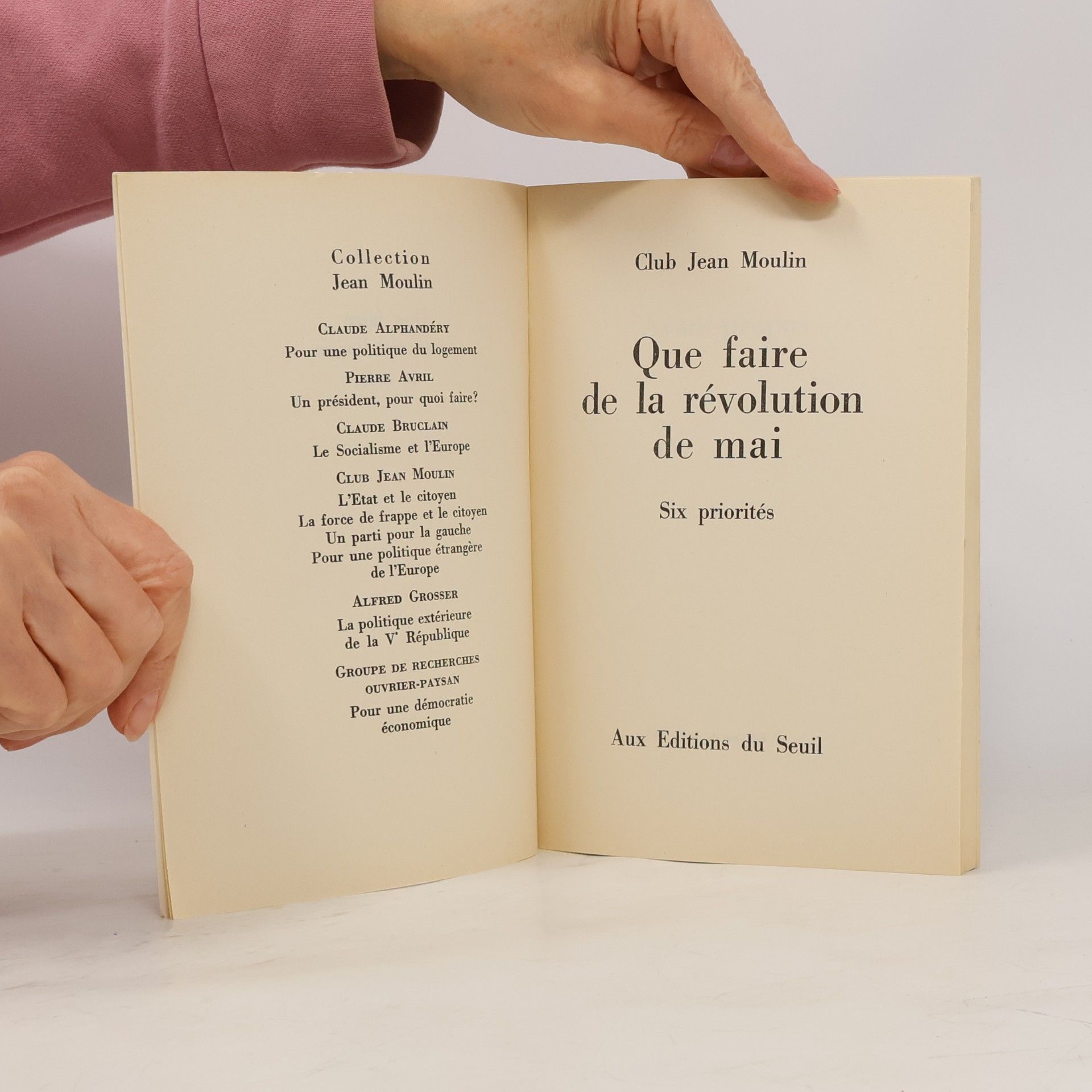 Club Jean Moulin Que faire de la révolution de mai