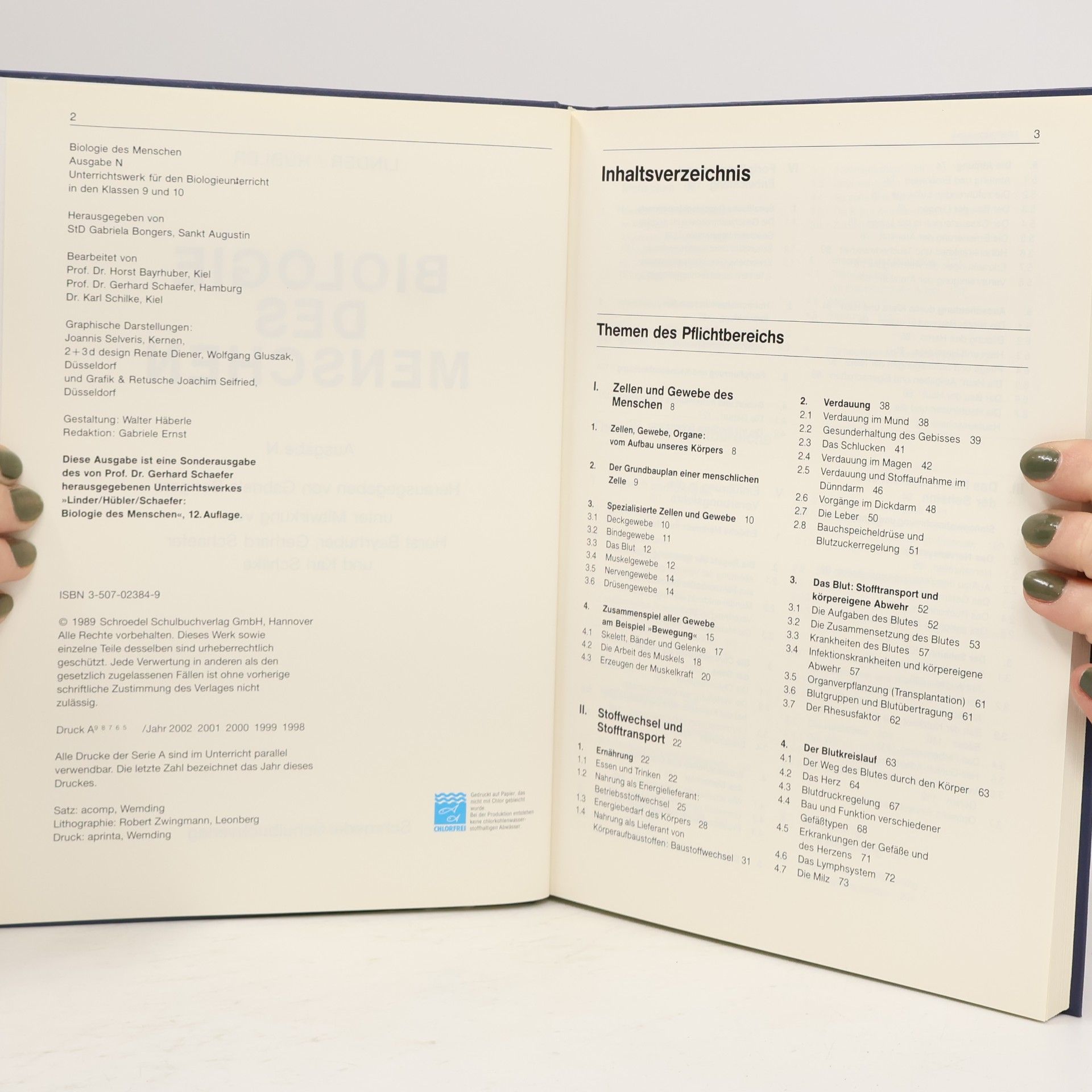 Hermann Linder Biologie des Menschen. Ausgabe Nordrhein- Westfalen.