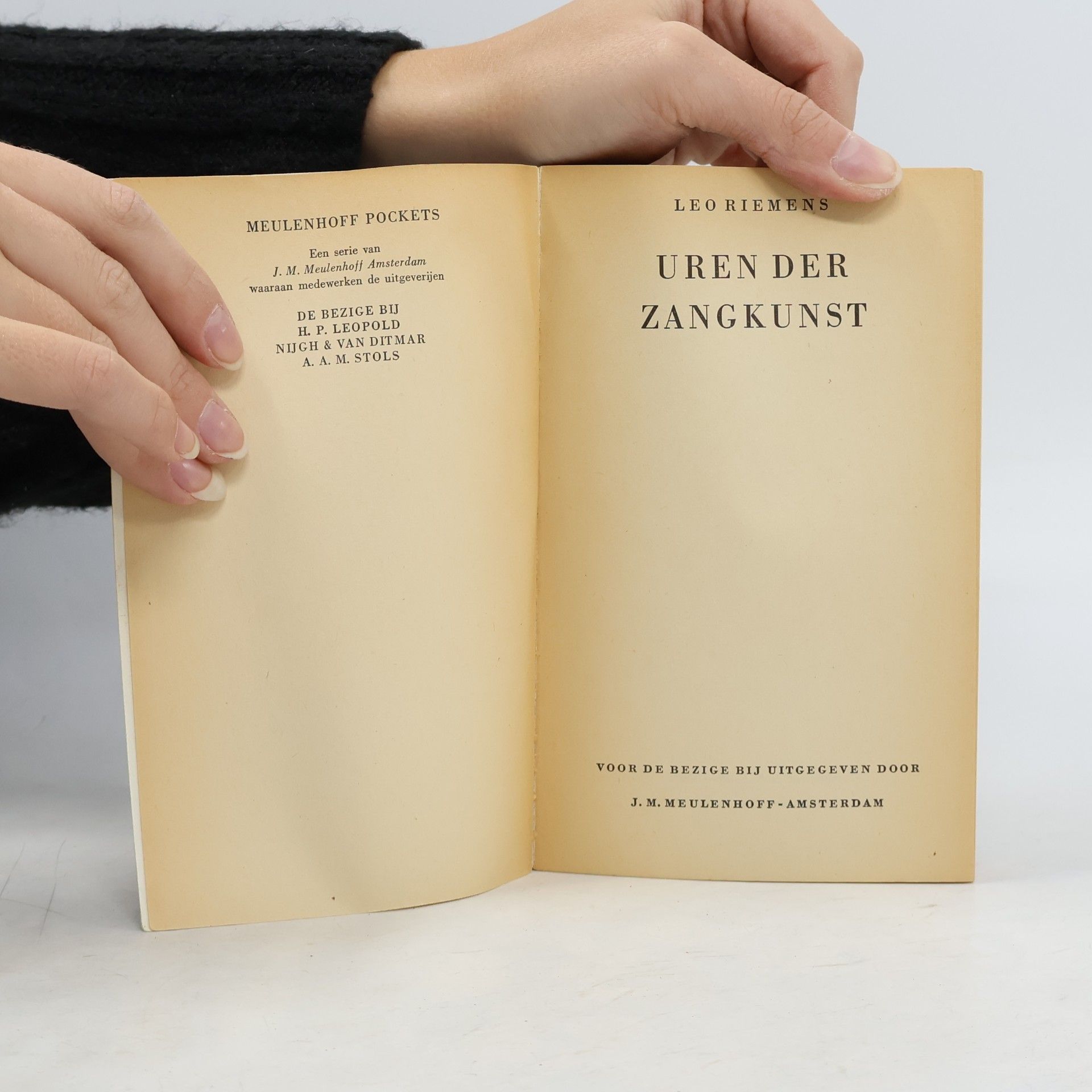 Leo Riemens Uren der Zang Kunst