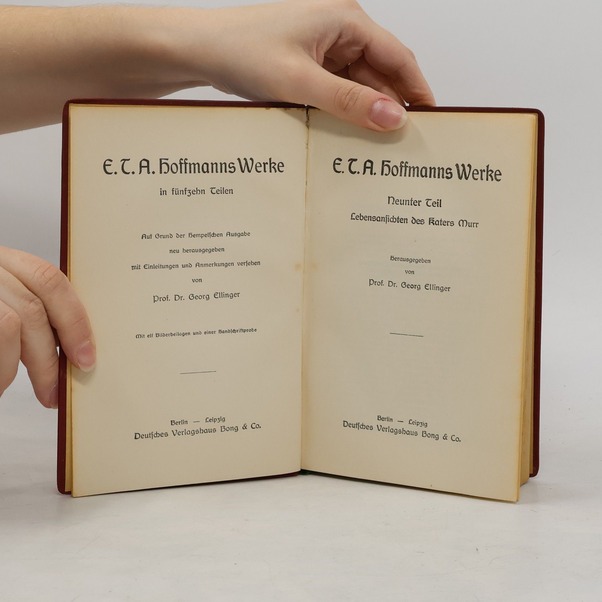 Ernst T. A. Hoffmann E. T. A. Hoffmanns Werke 9-10