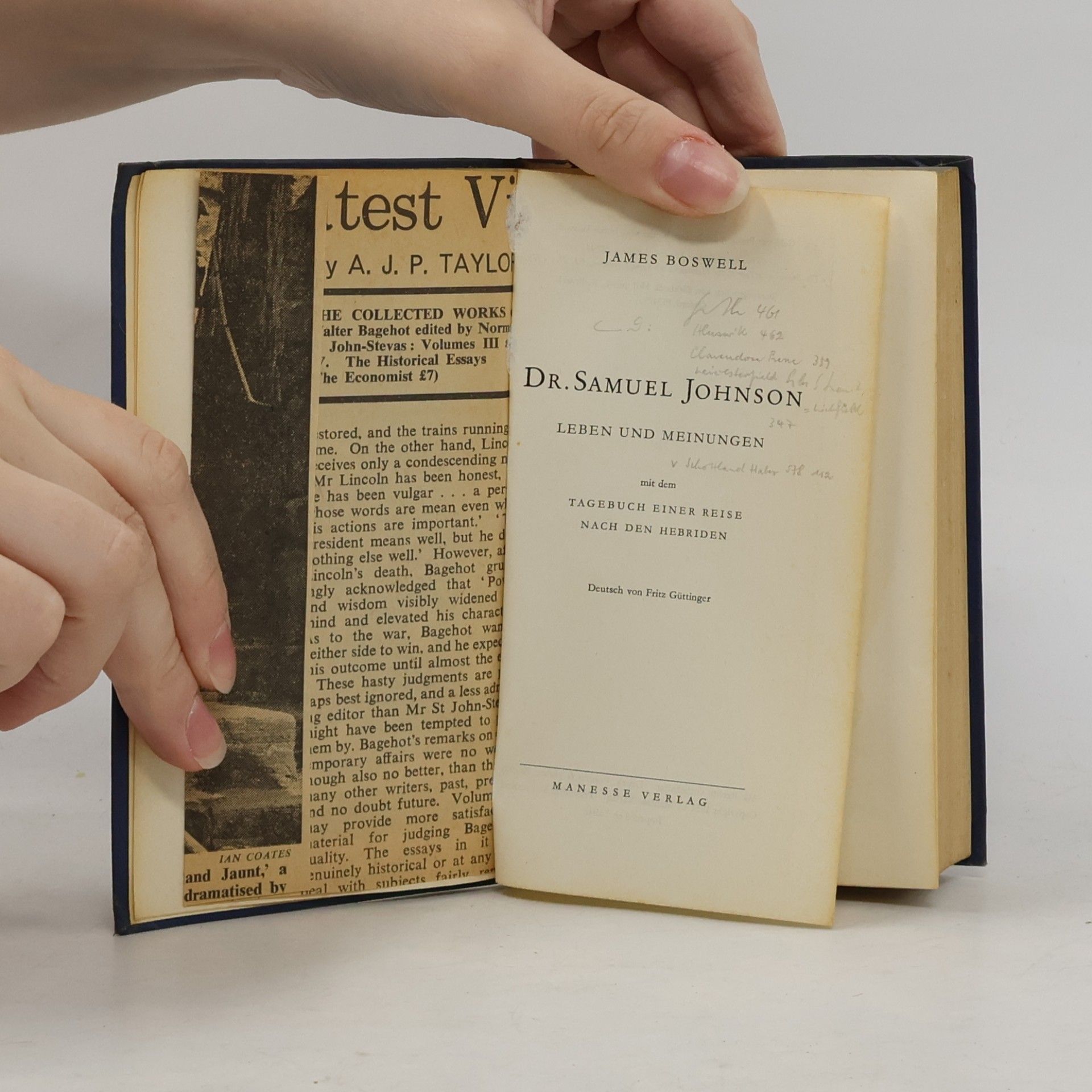 James Boswell Dr. Samuel Johnson