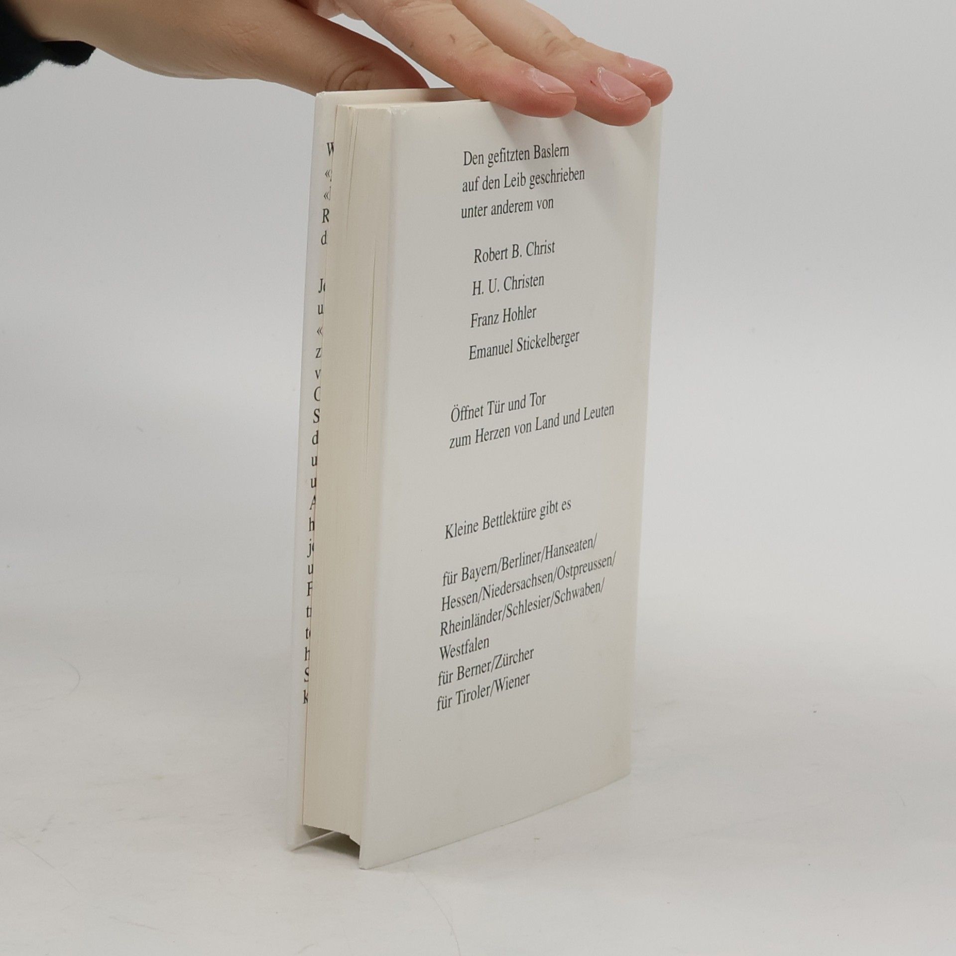 Katharina Steiner Kleine Bettlektüre für gefitzte Basler