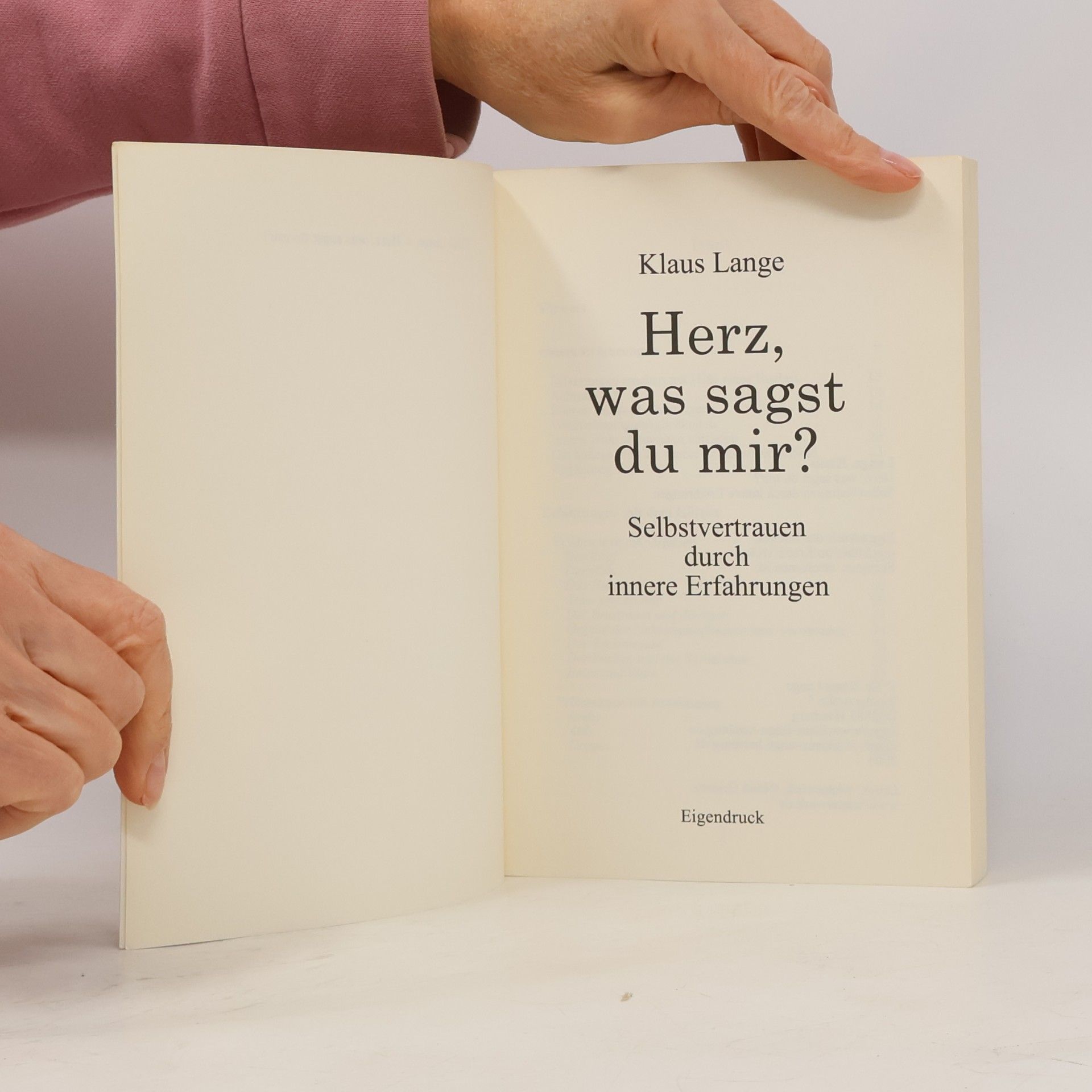 Klaus Lange Herz, was sagst du mir?