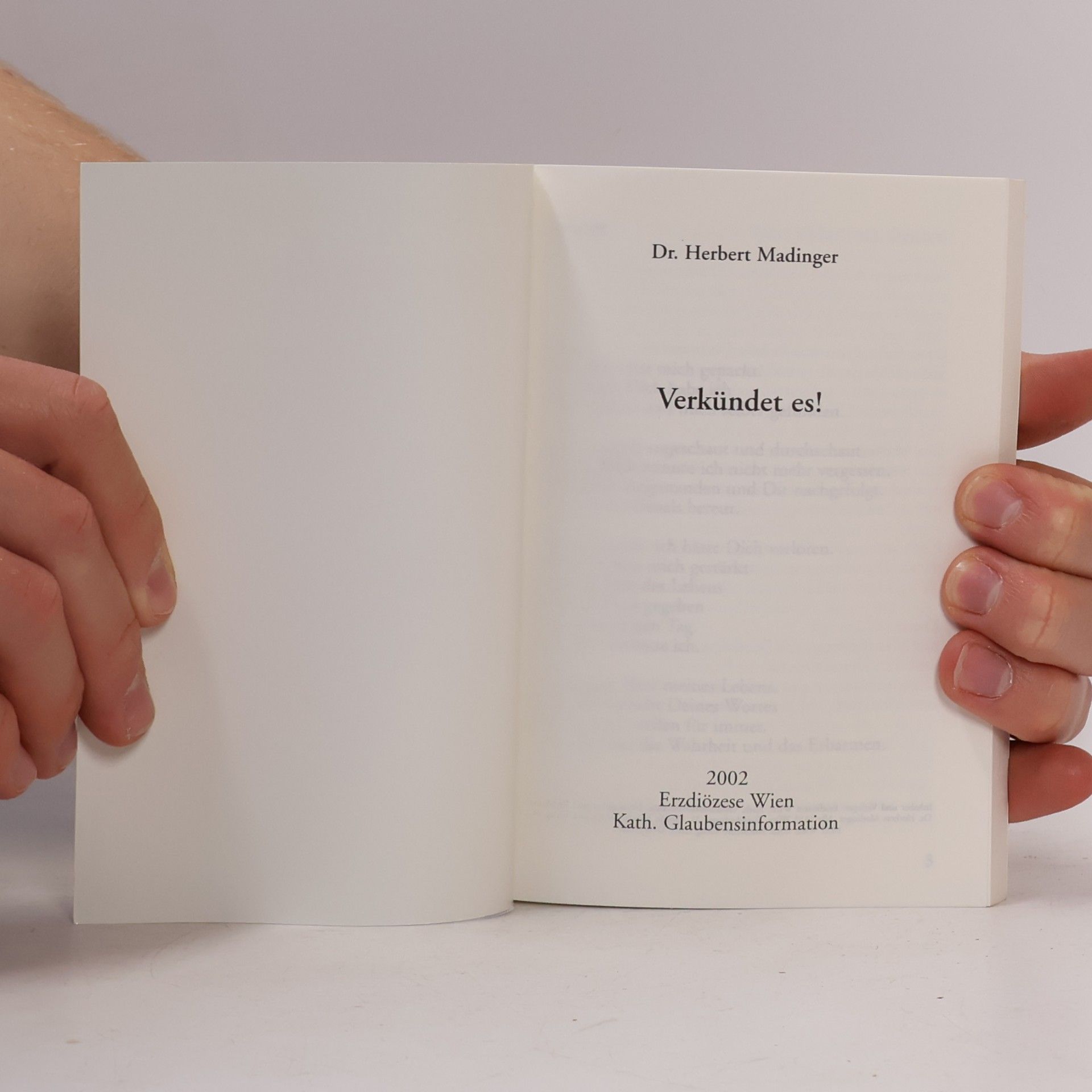 Dr. Herbert Madinger Verkündet es!