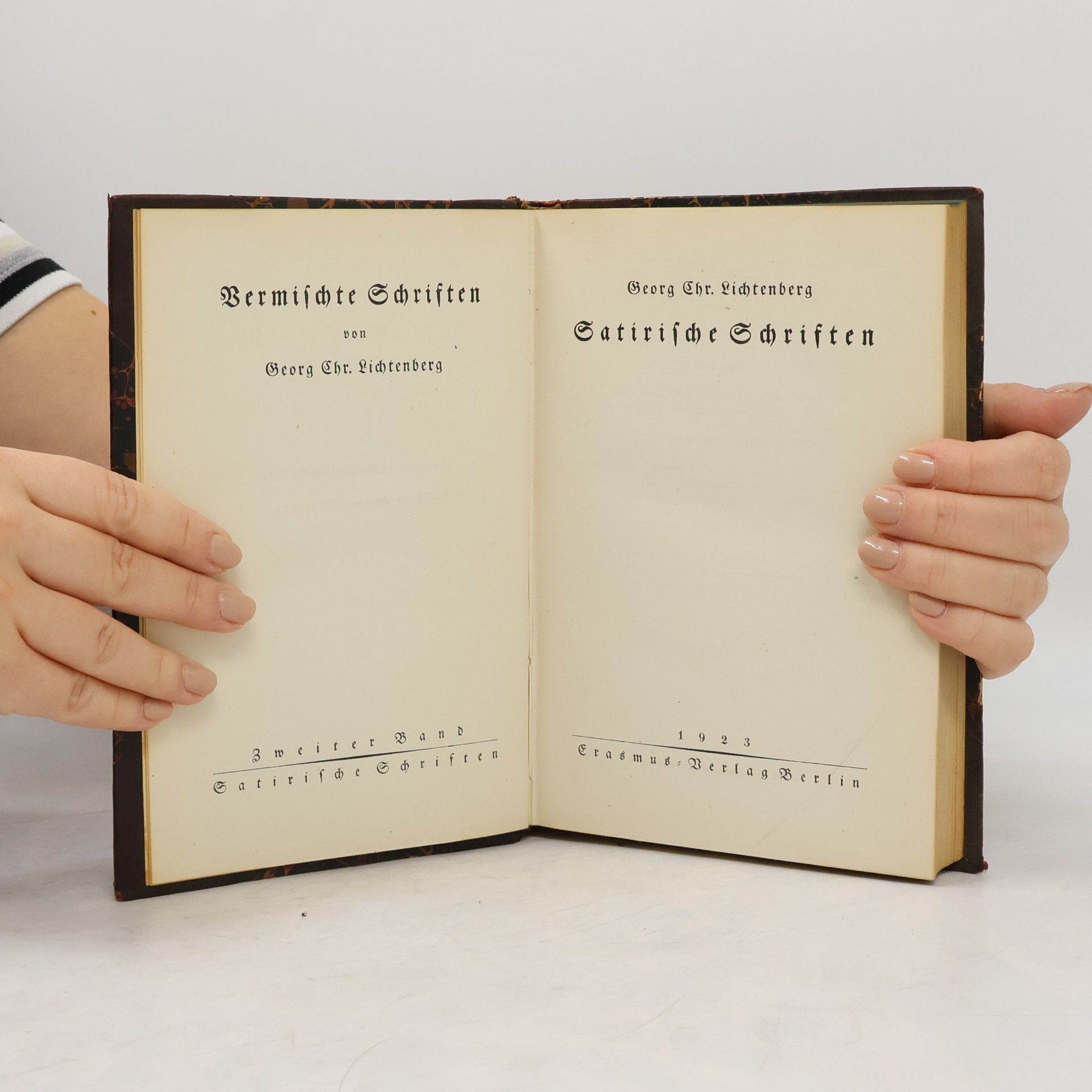 Georg Christoph Lichtenberg Vermischte Schriften. Band 2: Satirische Schriften (nummeriertes Exemplar)