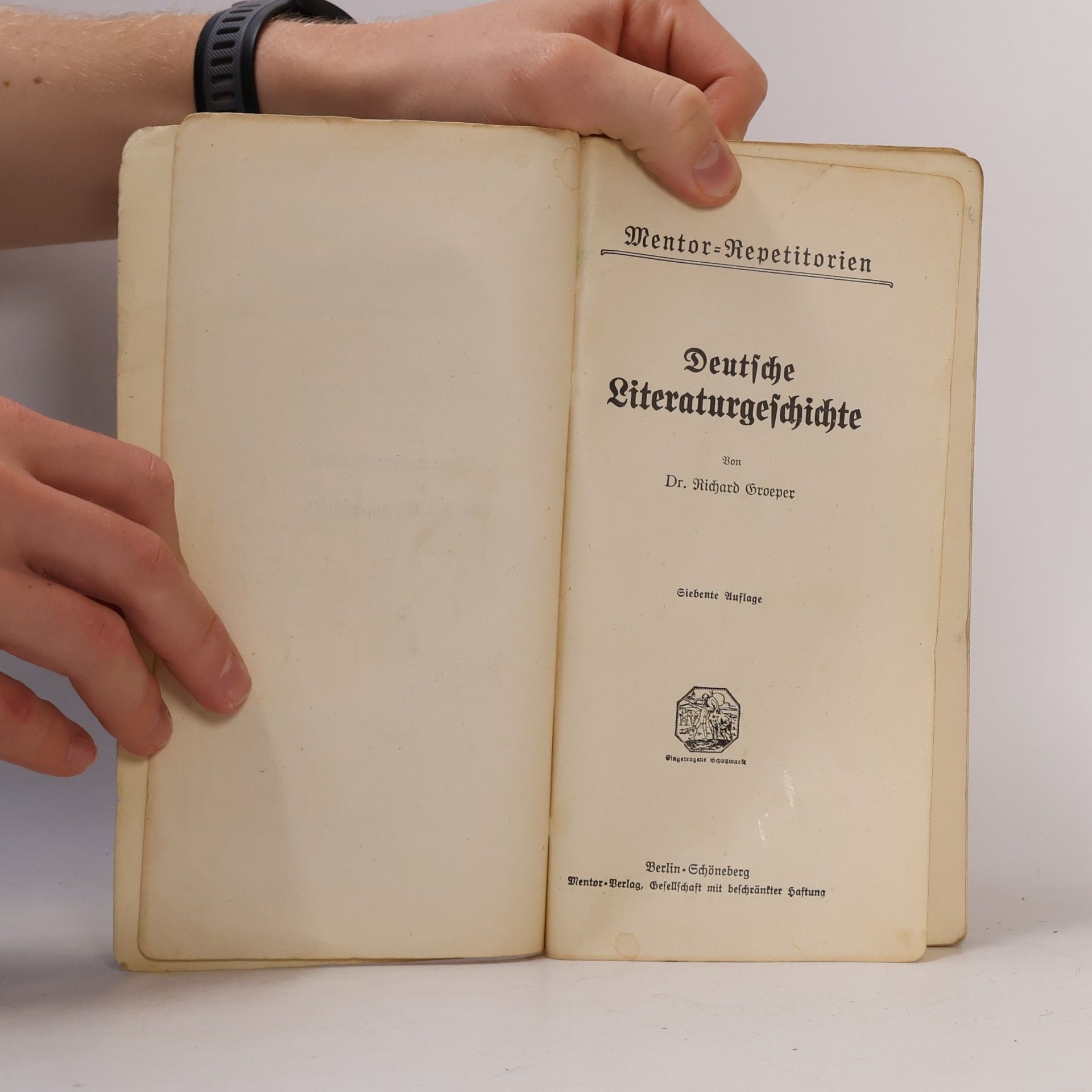 Richard Groeper Deutsche Literaturgeschichte