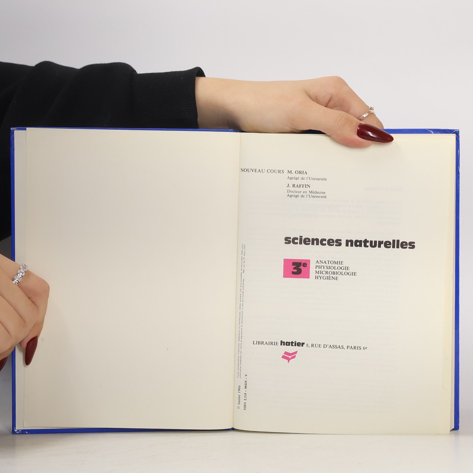 M. Oria Anatomie physiologie hygiène 3e