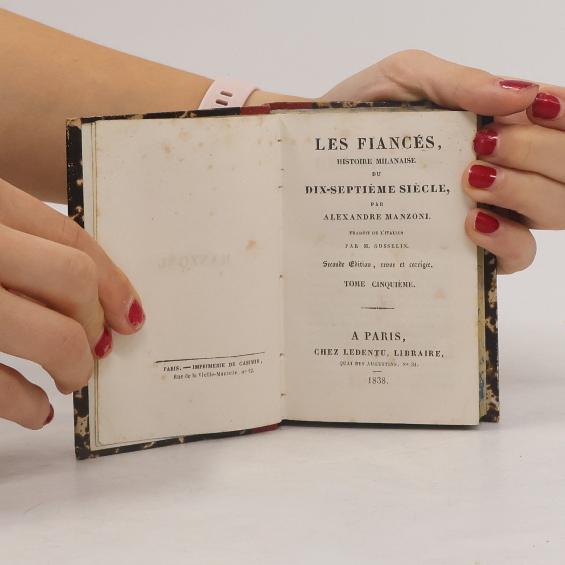 Alexandre Manzoni Les Fiancés, Histoire Milanaise du Dix-Septième Siècle. Tome Troisième