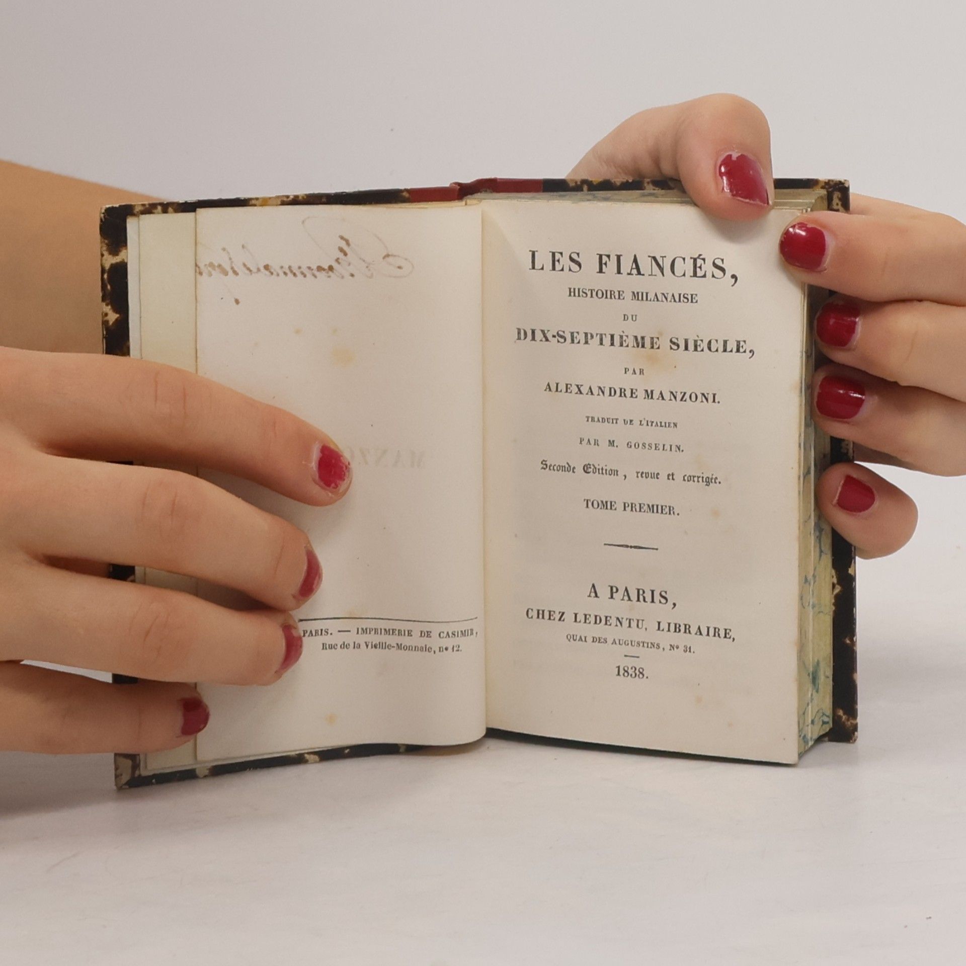 Manzoni Les Fiancés, Histoire Milanaise du Dix-Septième Siècle. Tome Premier