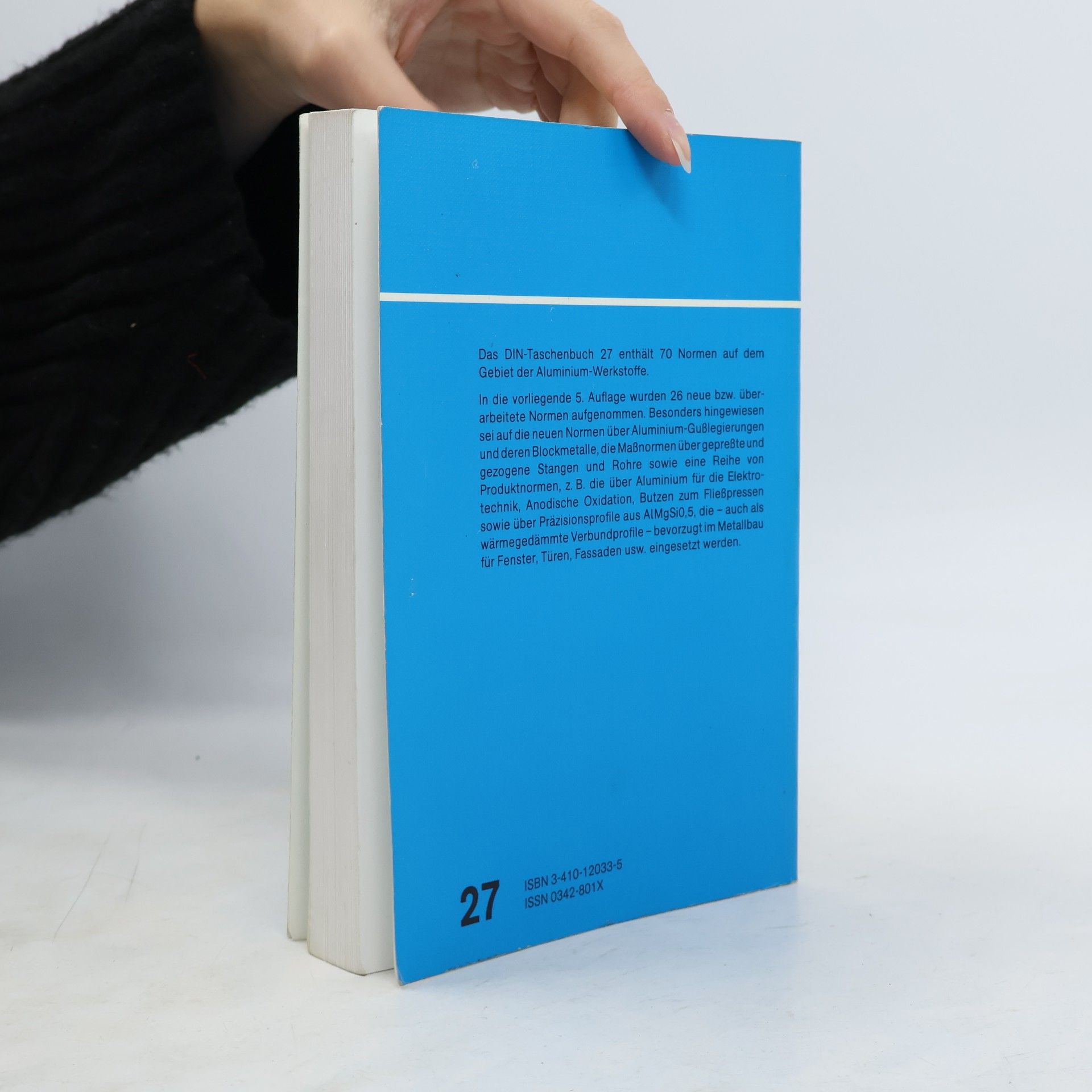 DIN-Taschenbuch - 27: Aluminium, Aluminiumlegierungen