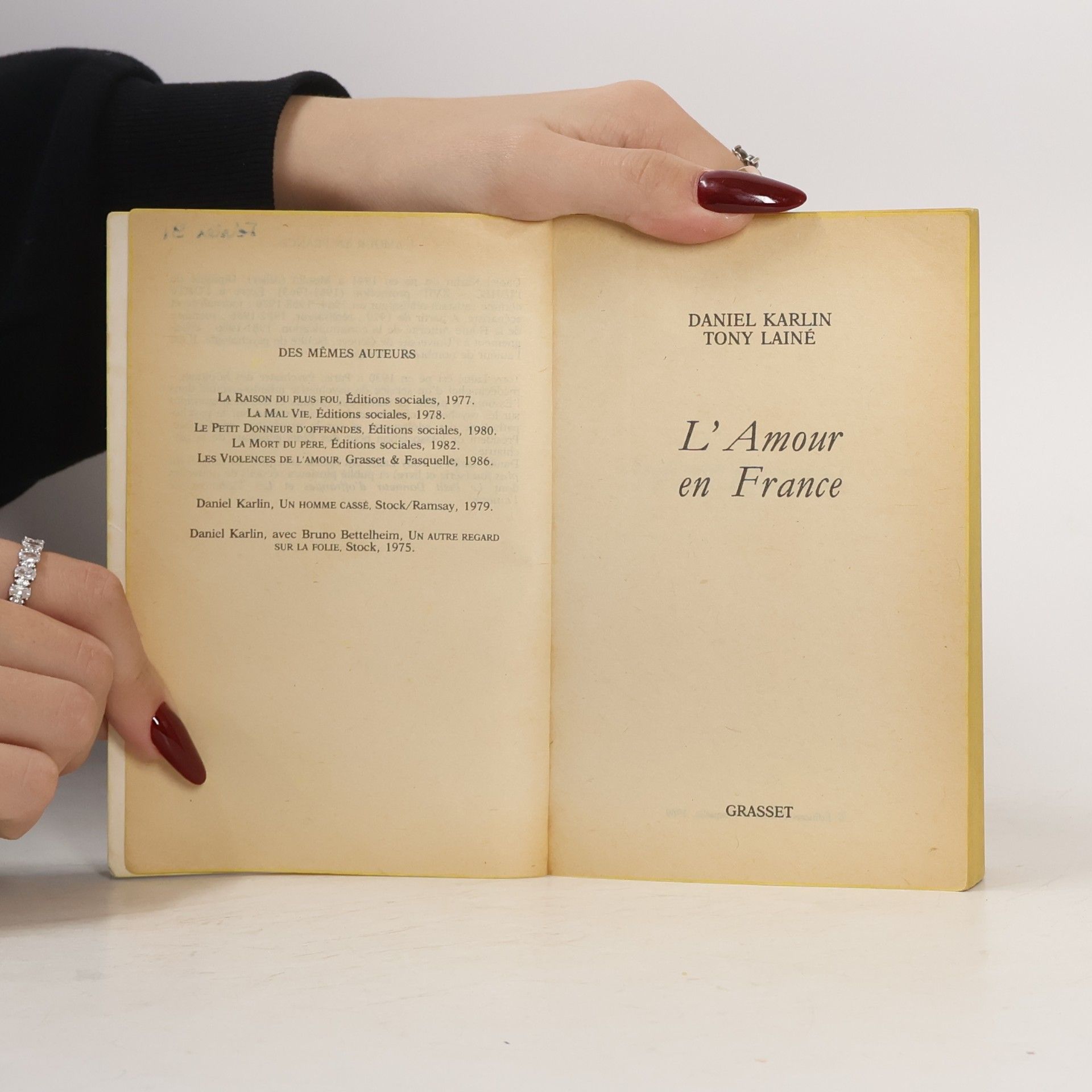 Daniel Karlin Livre de Poche - 14: L'amour en France - Texte intégral
