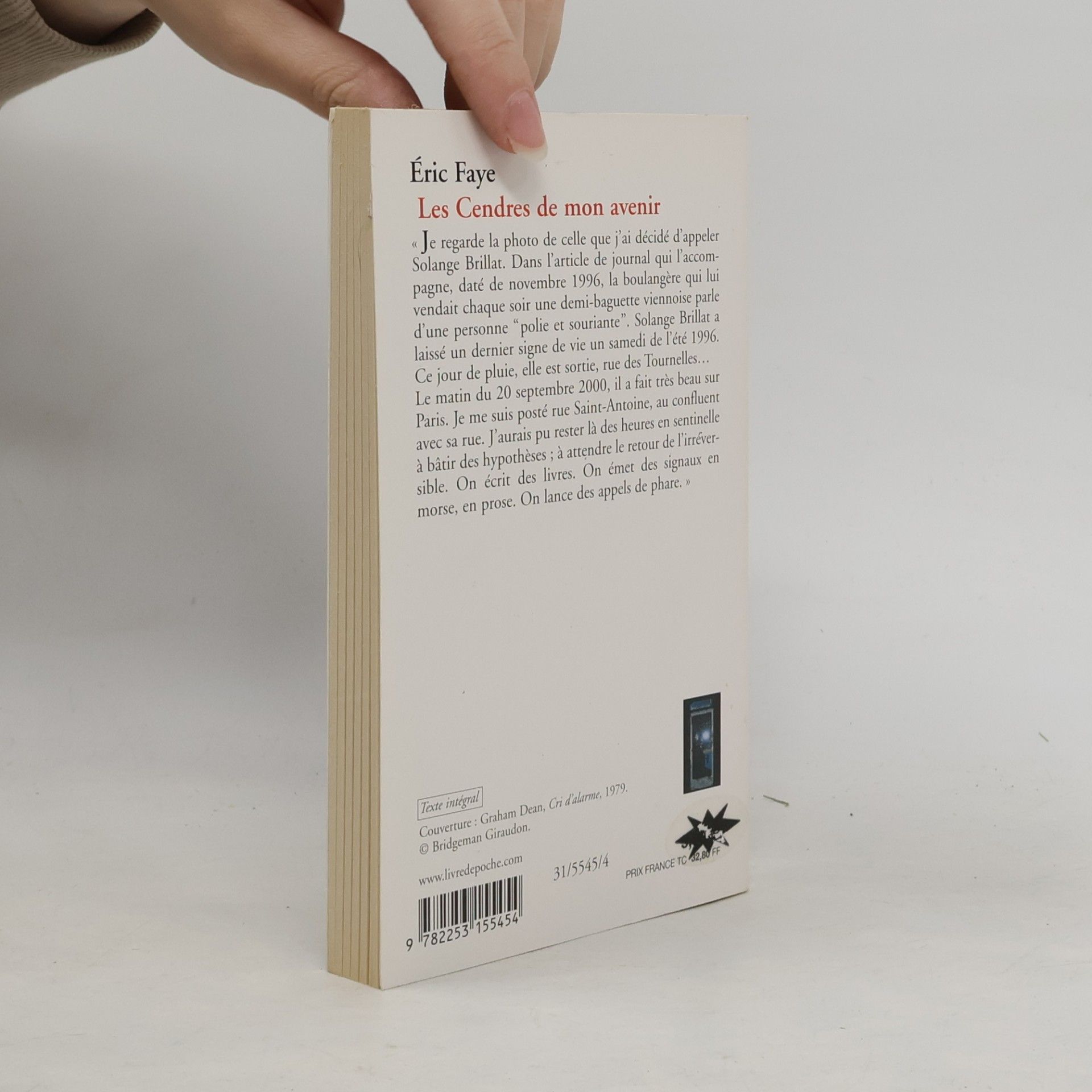 Eric Faye Le Livre de Poche: Les cendres de mon avenir