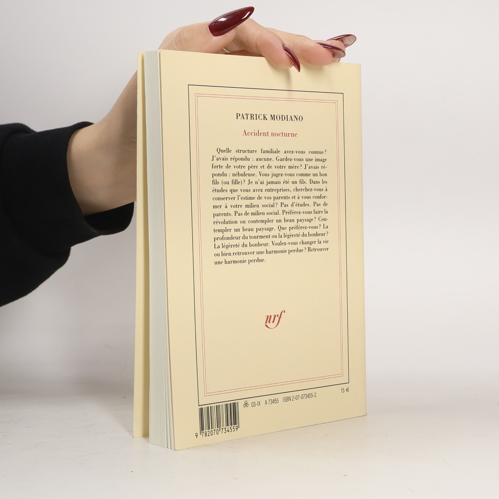 Patrick Modiano Accident nocturne