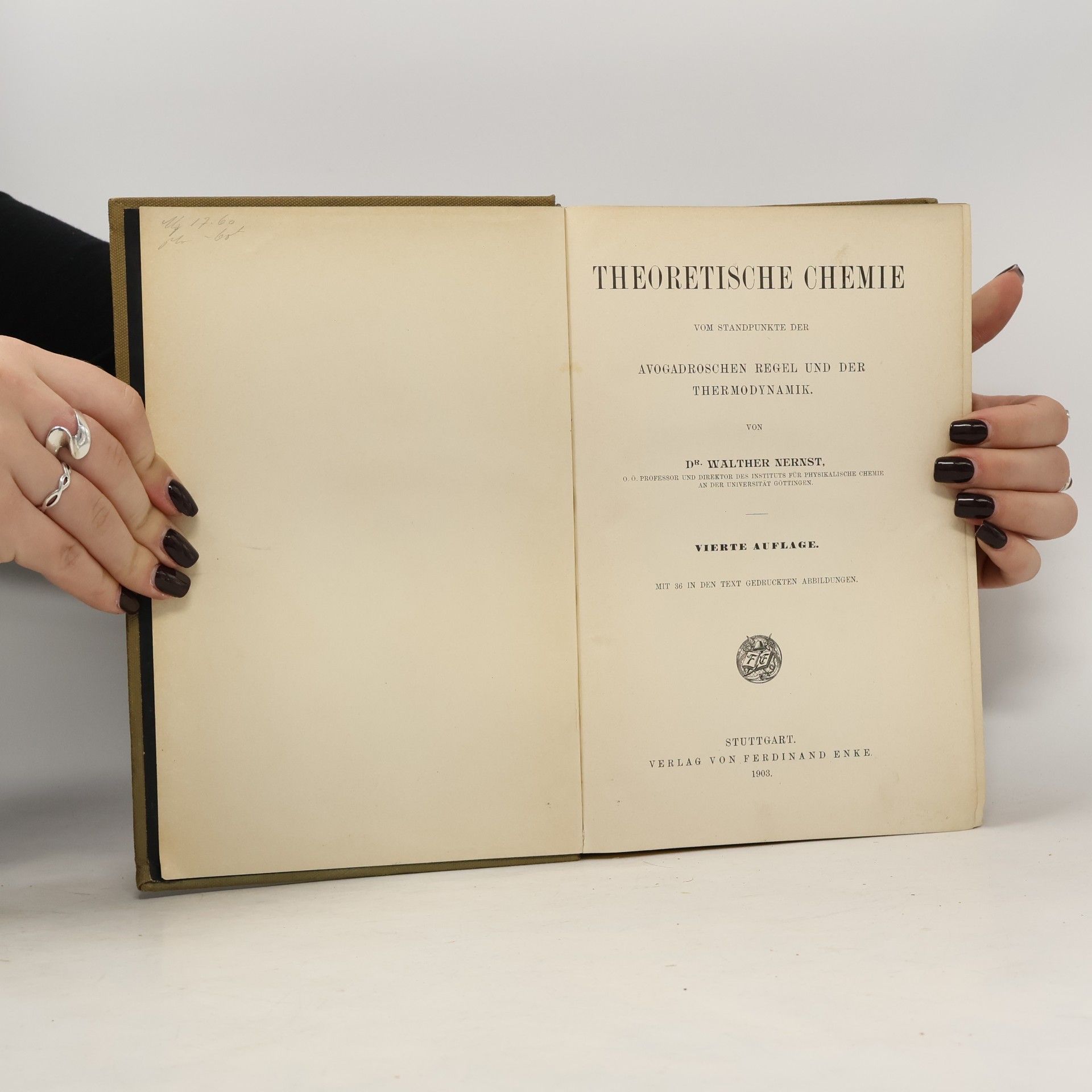 Walther Nernst Theoretische Chemie 4