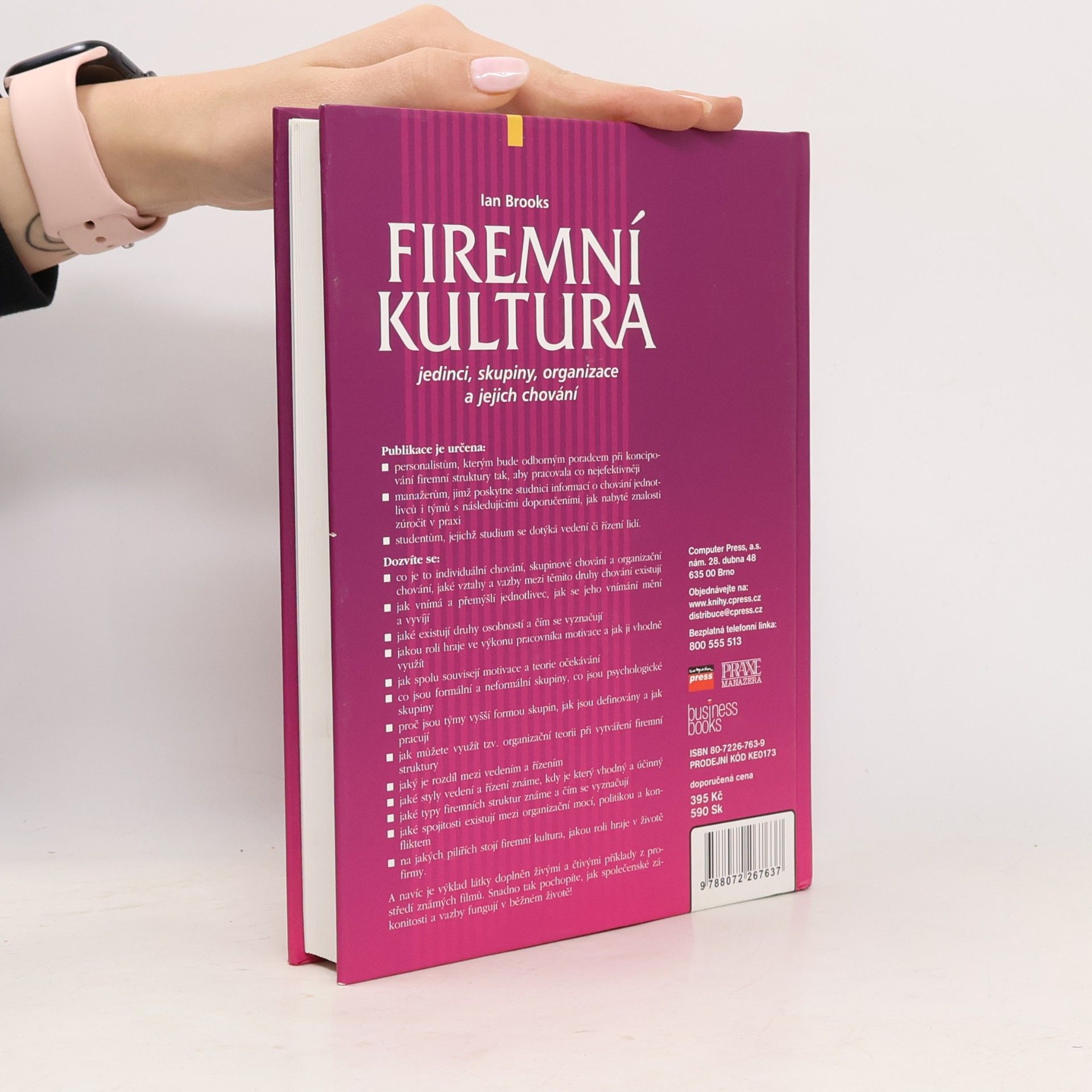 Ian Brooks Firemní kultura: Jedinci, skupiny, organizace a jejich chování