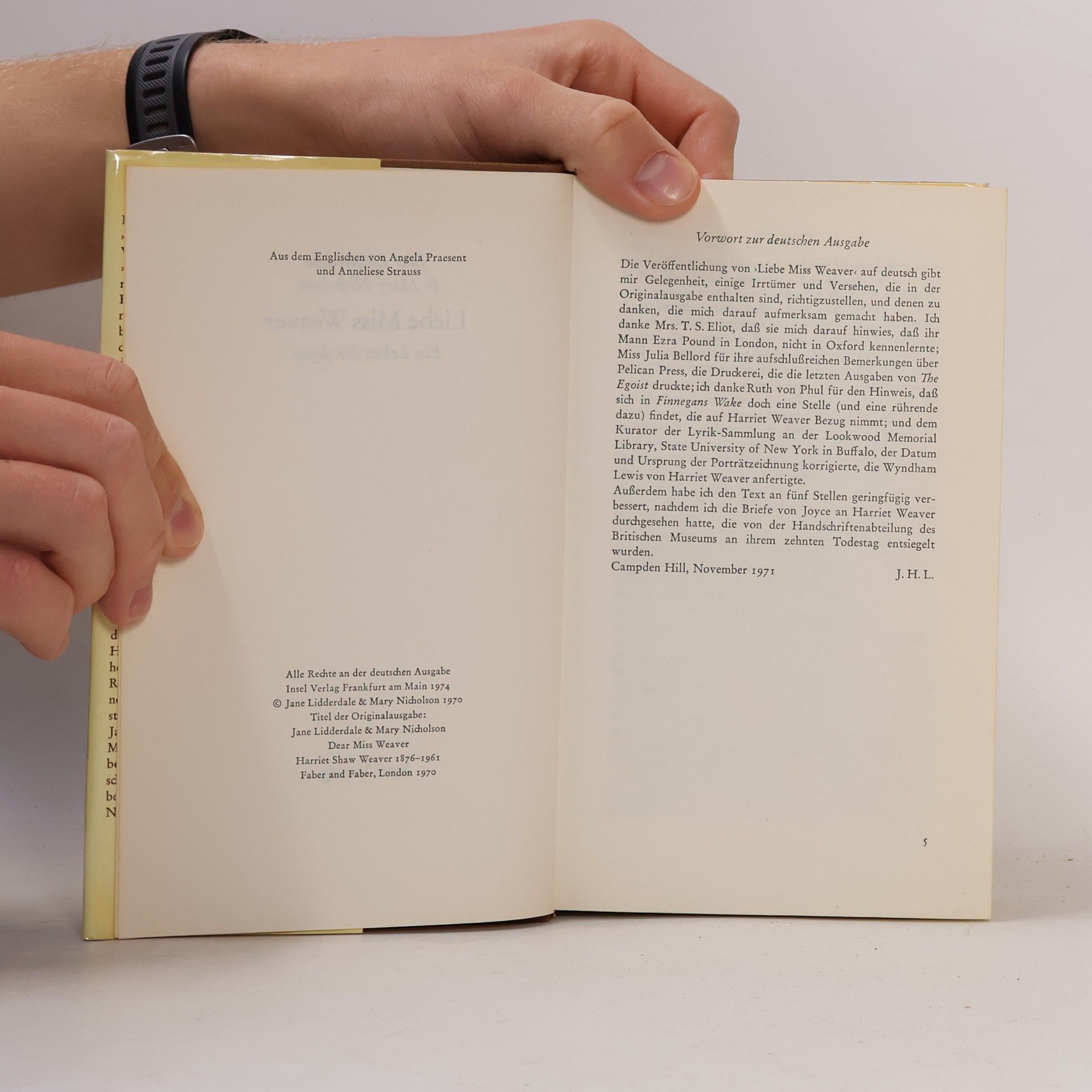 Mary Nicholson Liebe Miss Weaver. Ein Leben für Joyce