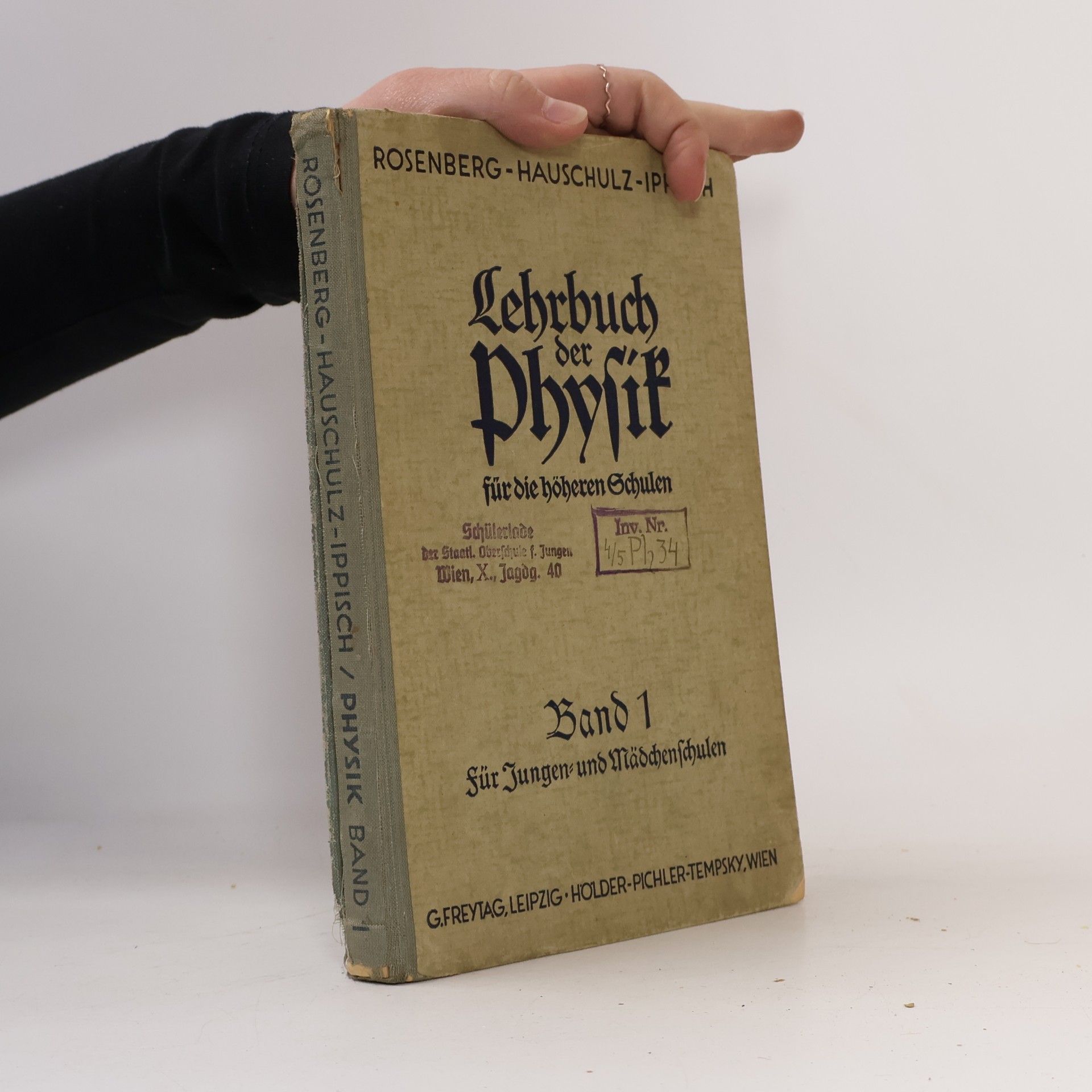 Lehrbuch der Physik für die höheren Schulen 1