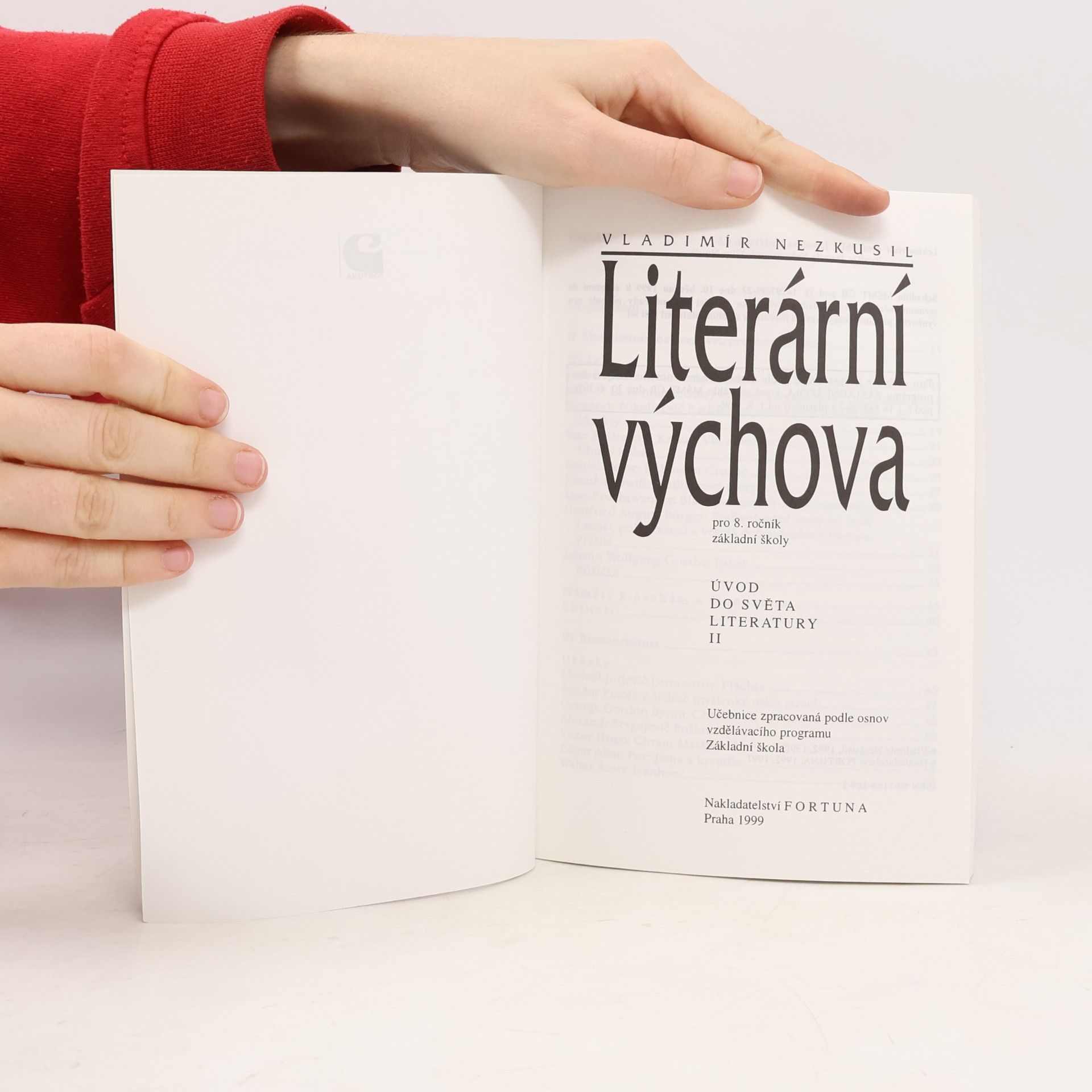 Vladimír Nezkusil Literární výchova pro 8. ročník základní školy. Úvod do světa literatury II