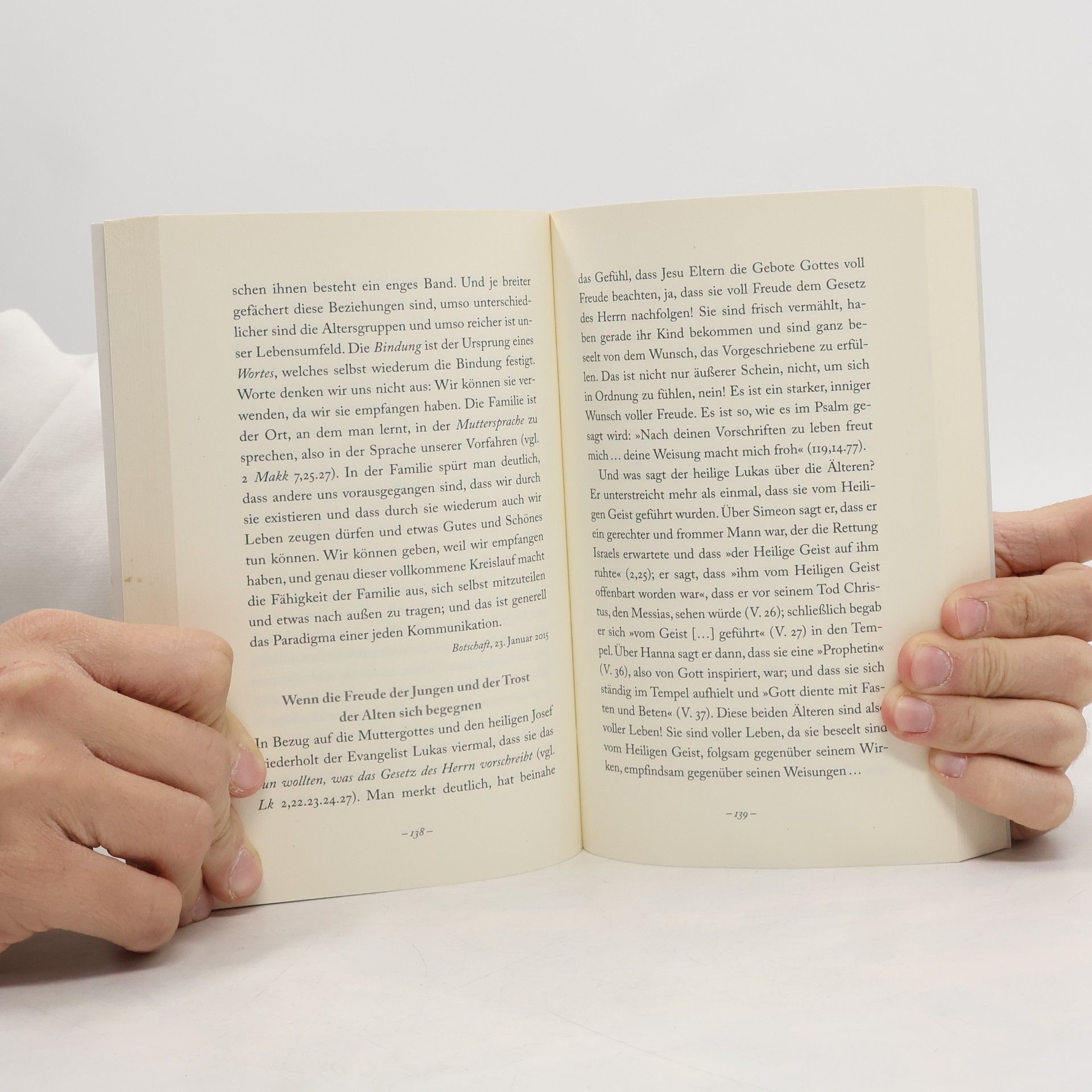 Papst Franziskus Das Glück in diesem Leben