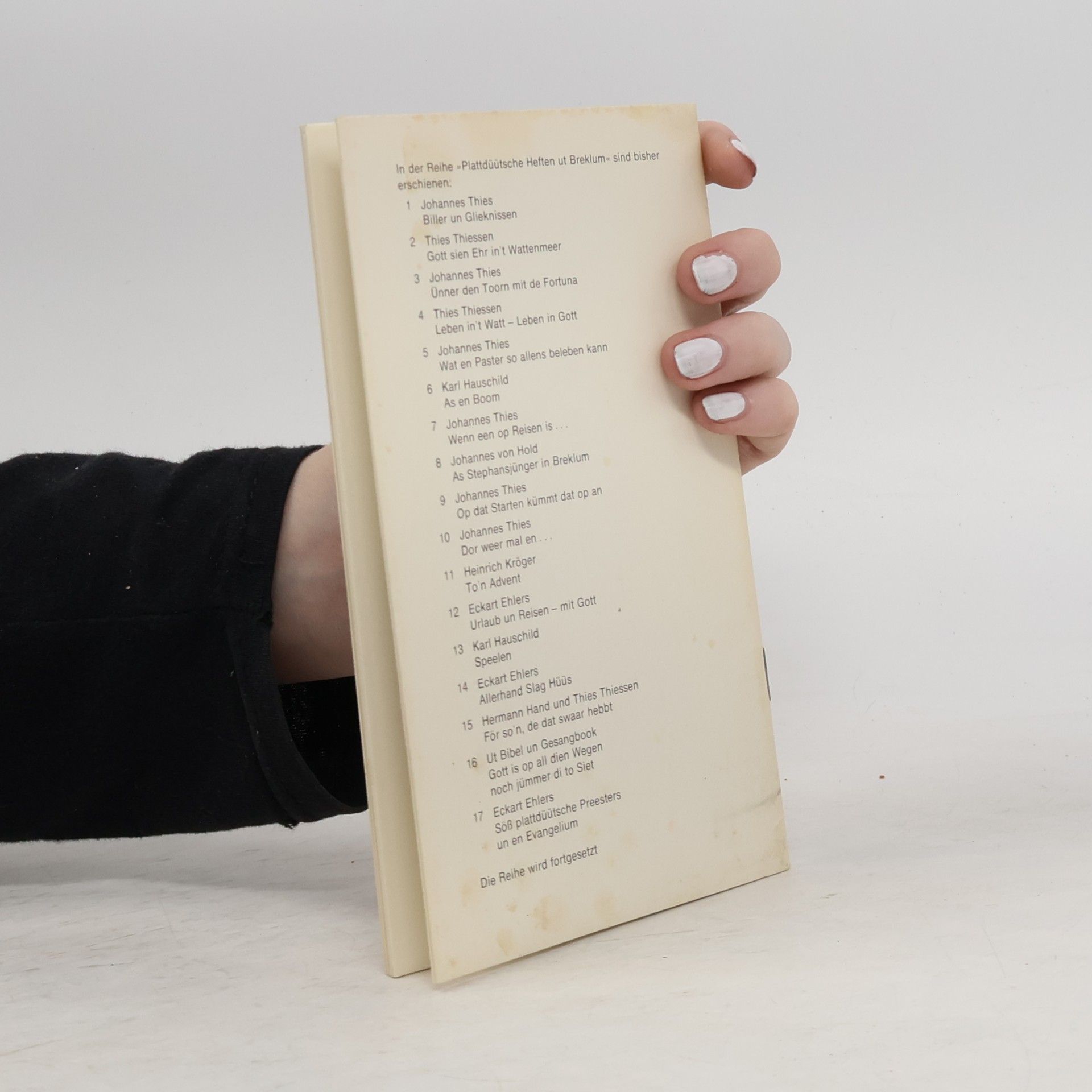 Eckart Ehlers Plattdüütsche Heften ut Breklum - 17: Söss plattdüütsche Preesters un een Evangelium