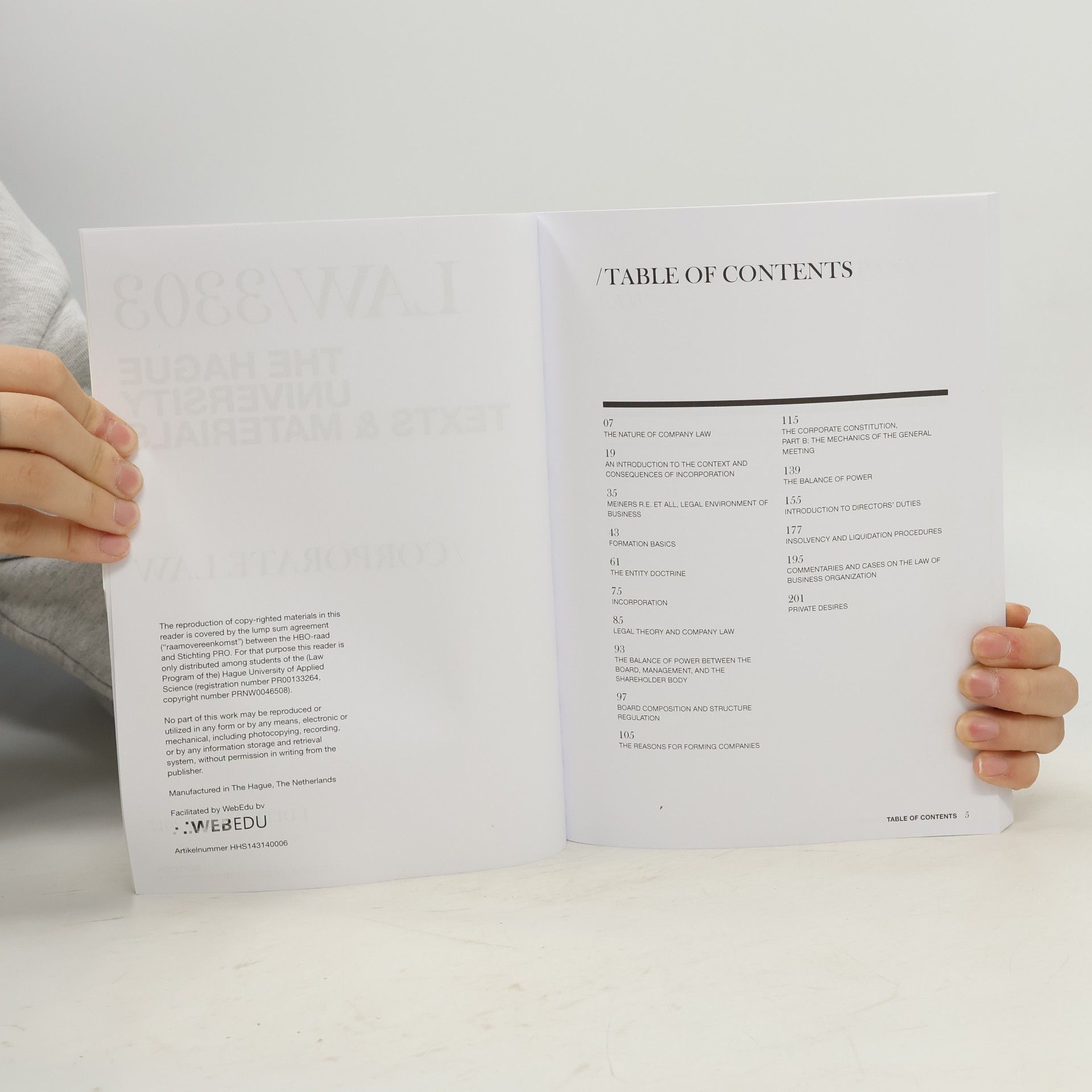 kolektiv LAW/3303. The Hague University Texts & Materials. Corporate Law