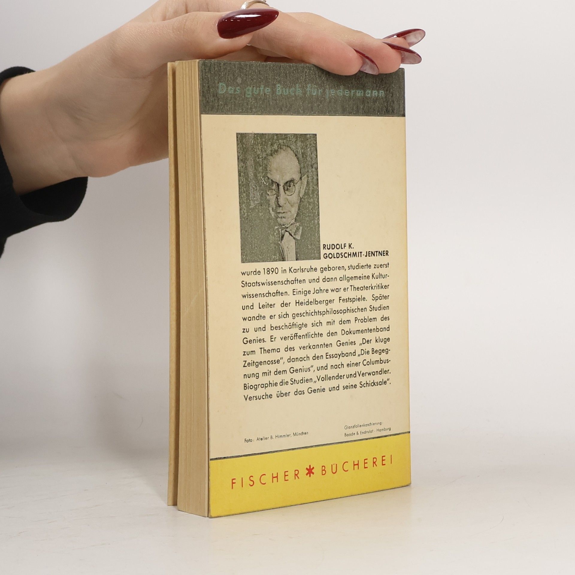 Rudolf K. Goldschmit-Jentner Vollender und Verwandler