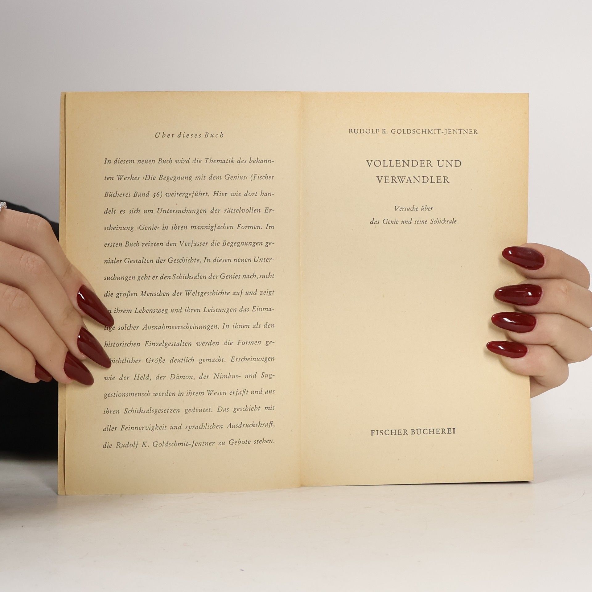 Rudolf K. Goldschmit-Jentner Vollender und Verwandler