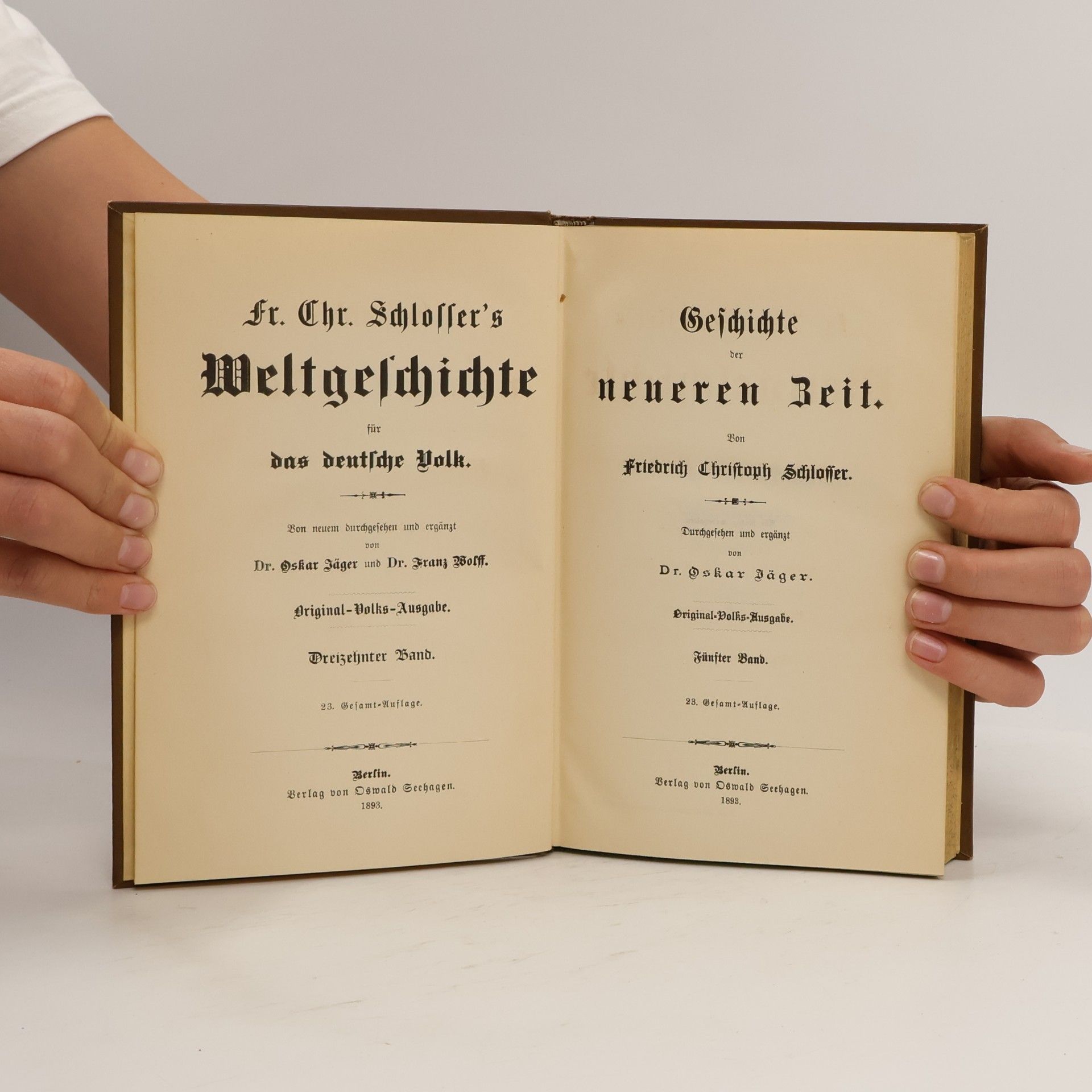 Christoph Friedrich Schlosser Schlossers Weltgeschichte