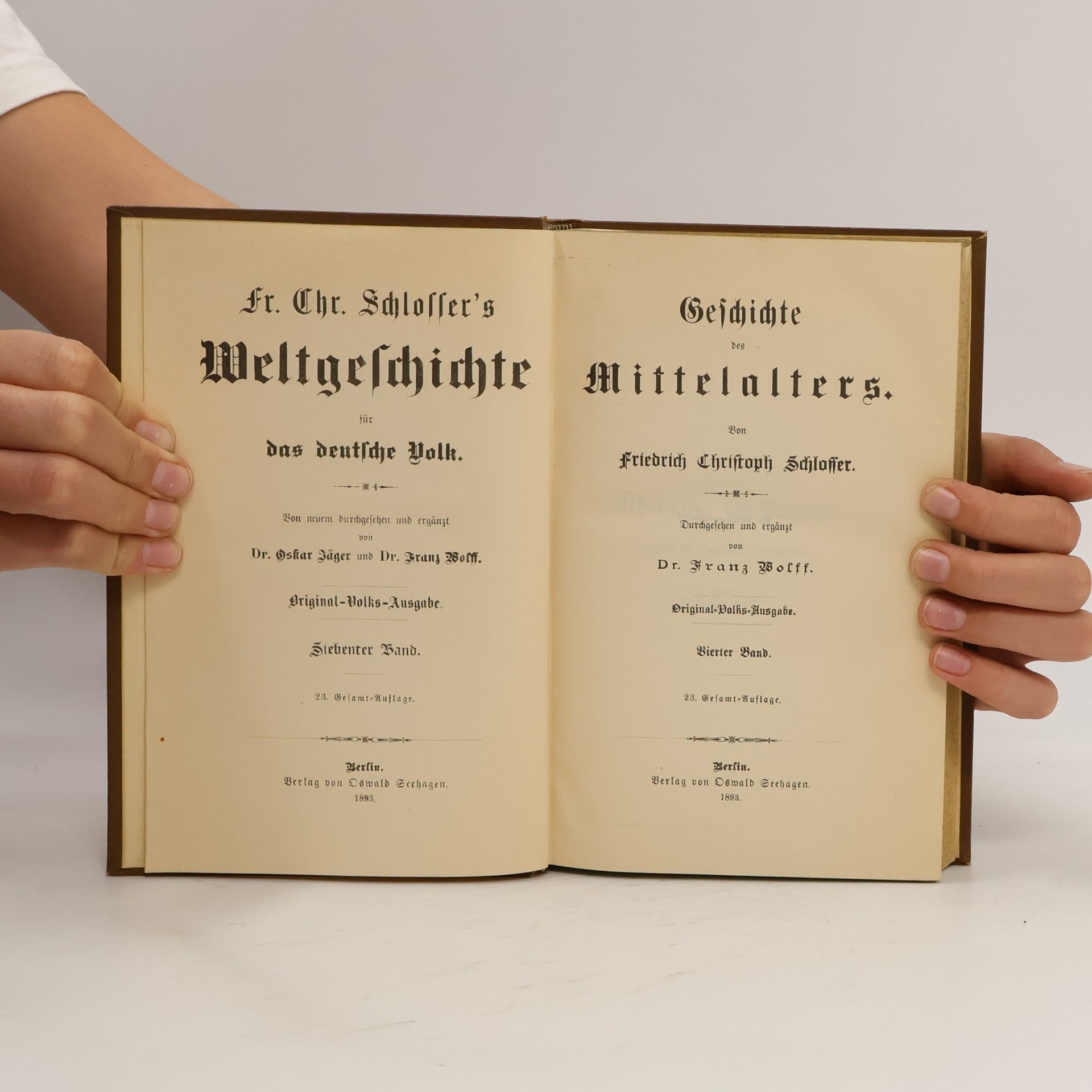 Christoph Friedrich Schlosser Schlossers Welt-Geschichte