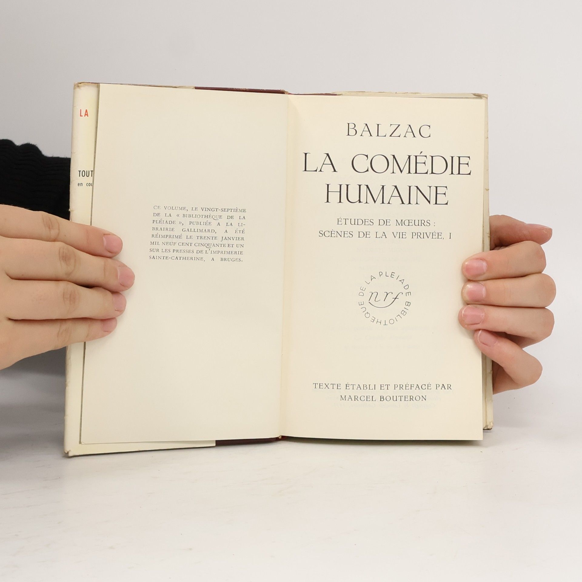 Honoré de Balzac La Comédie Humaine I.