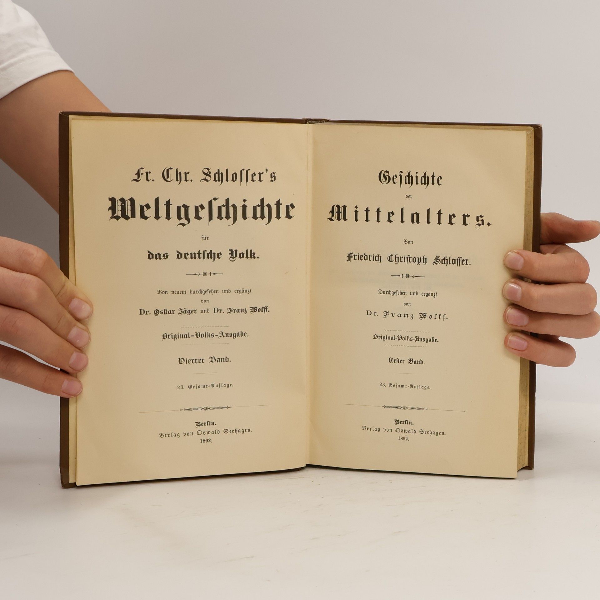Schlosser Fr. Chr. Schlosser's Weltgeschichte für das deutsche Volk. Vierter Band
