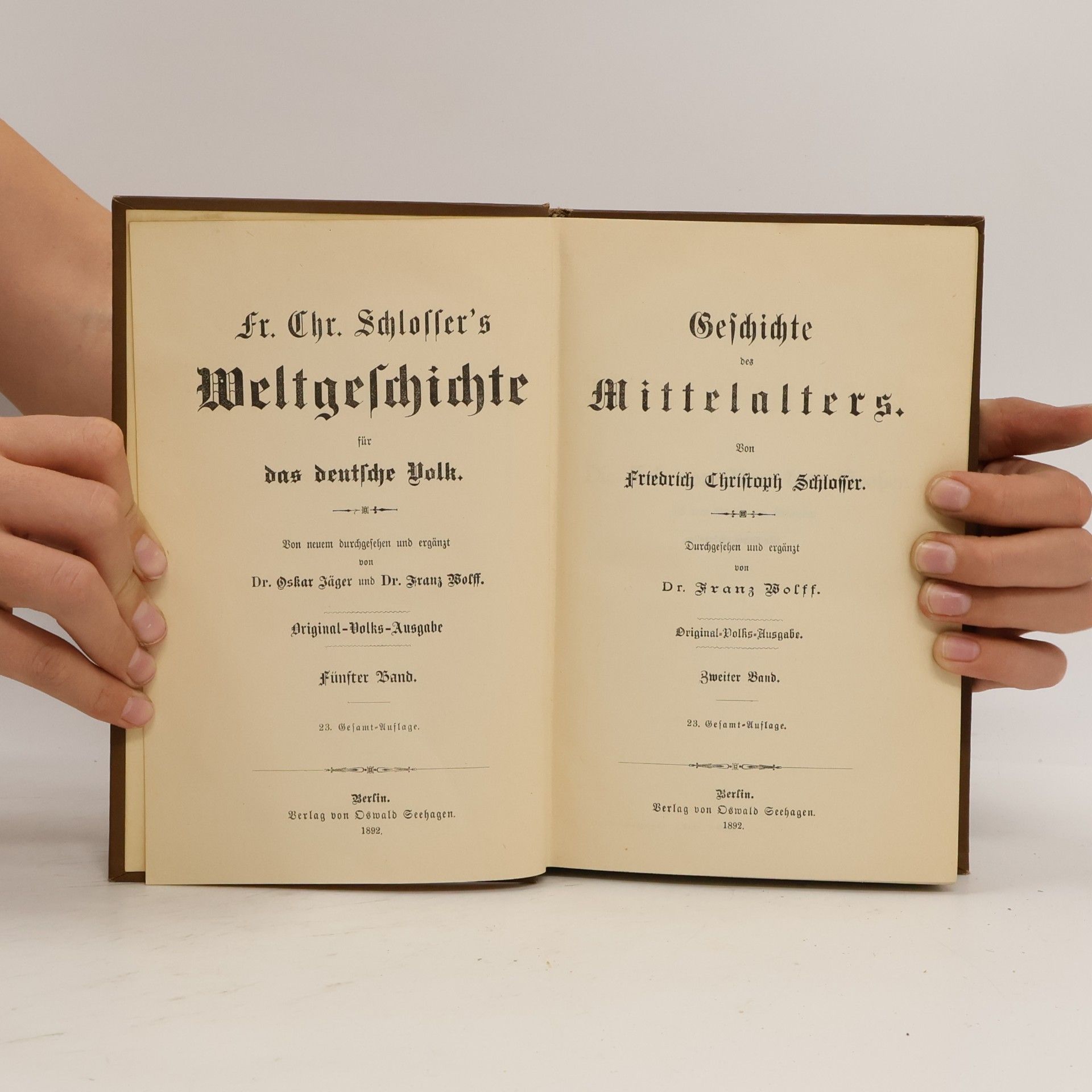 Christoph Friedrich Schlosser Schlosser's Weltgeschichte für das deutsche Volk Band 2