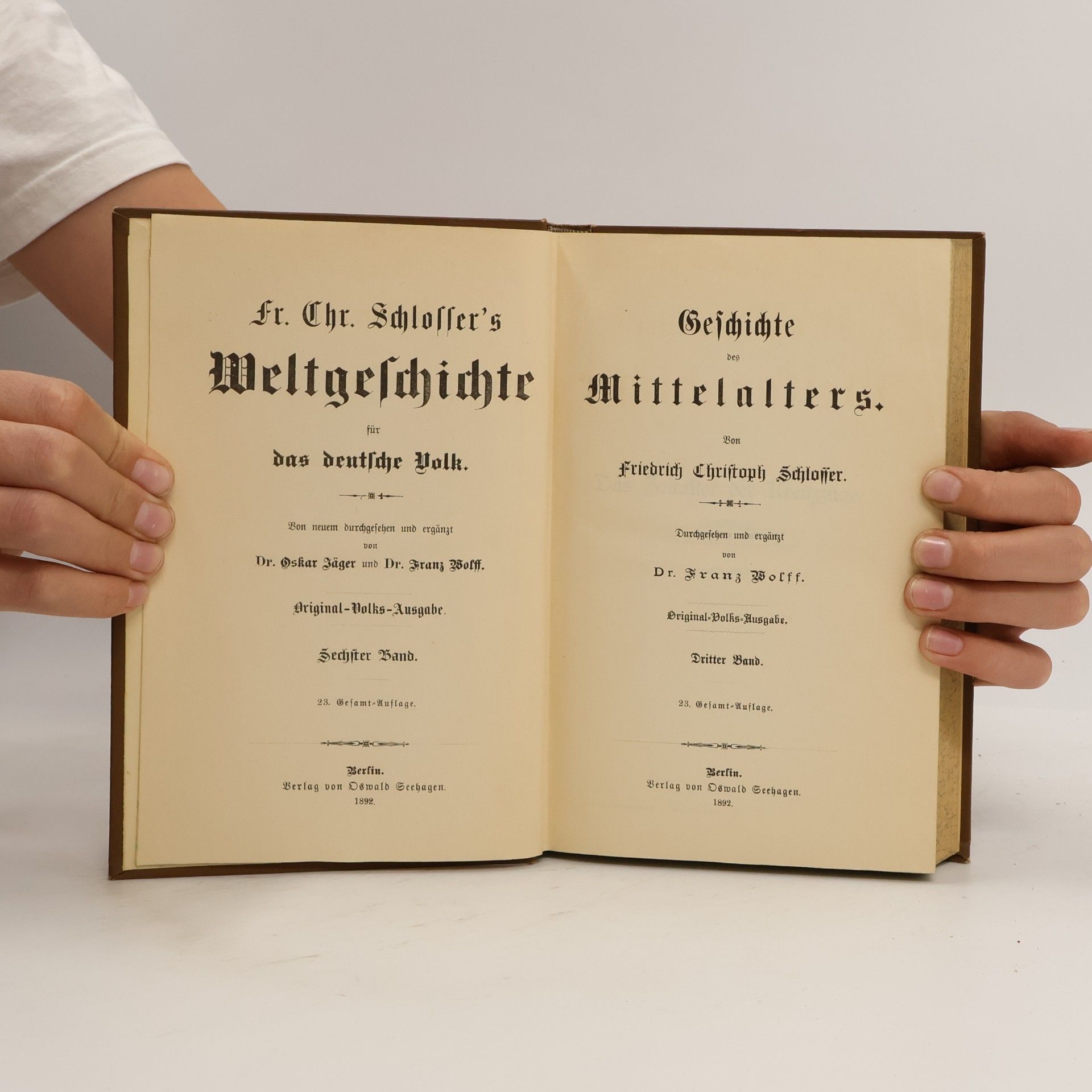 Christoph Friedrich Schlosser Schlosser's Weltgeschichte für das deutsche Volk Band 3
