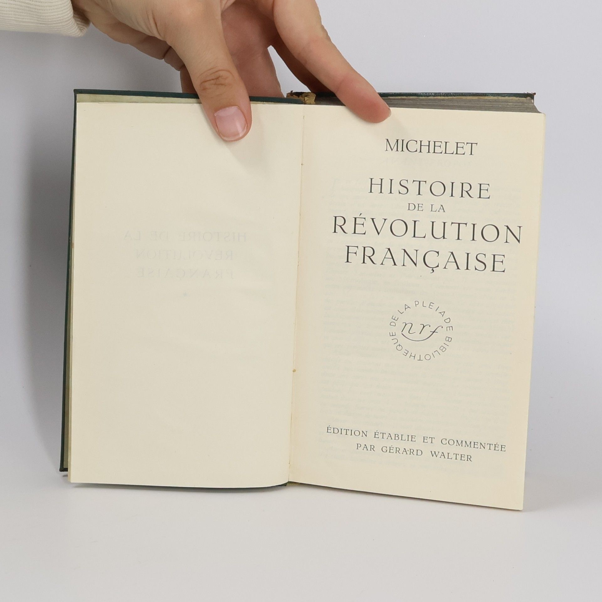 Gérard Walter Histoire de la Révolution française I