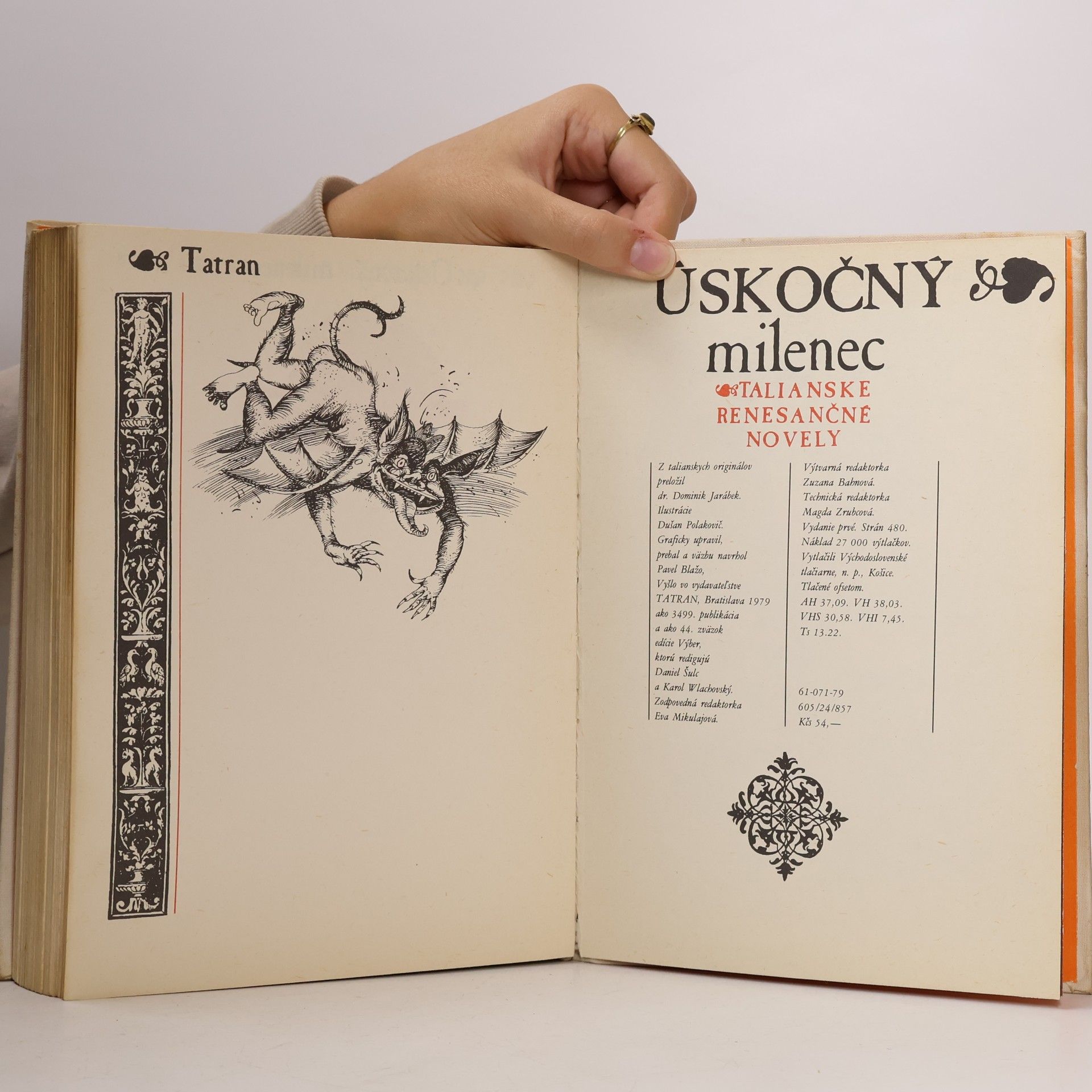 Dušan Polakovič Úskočný milenec. Talianské renesančné novely