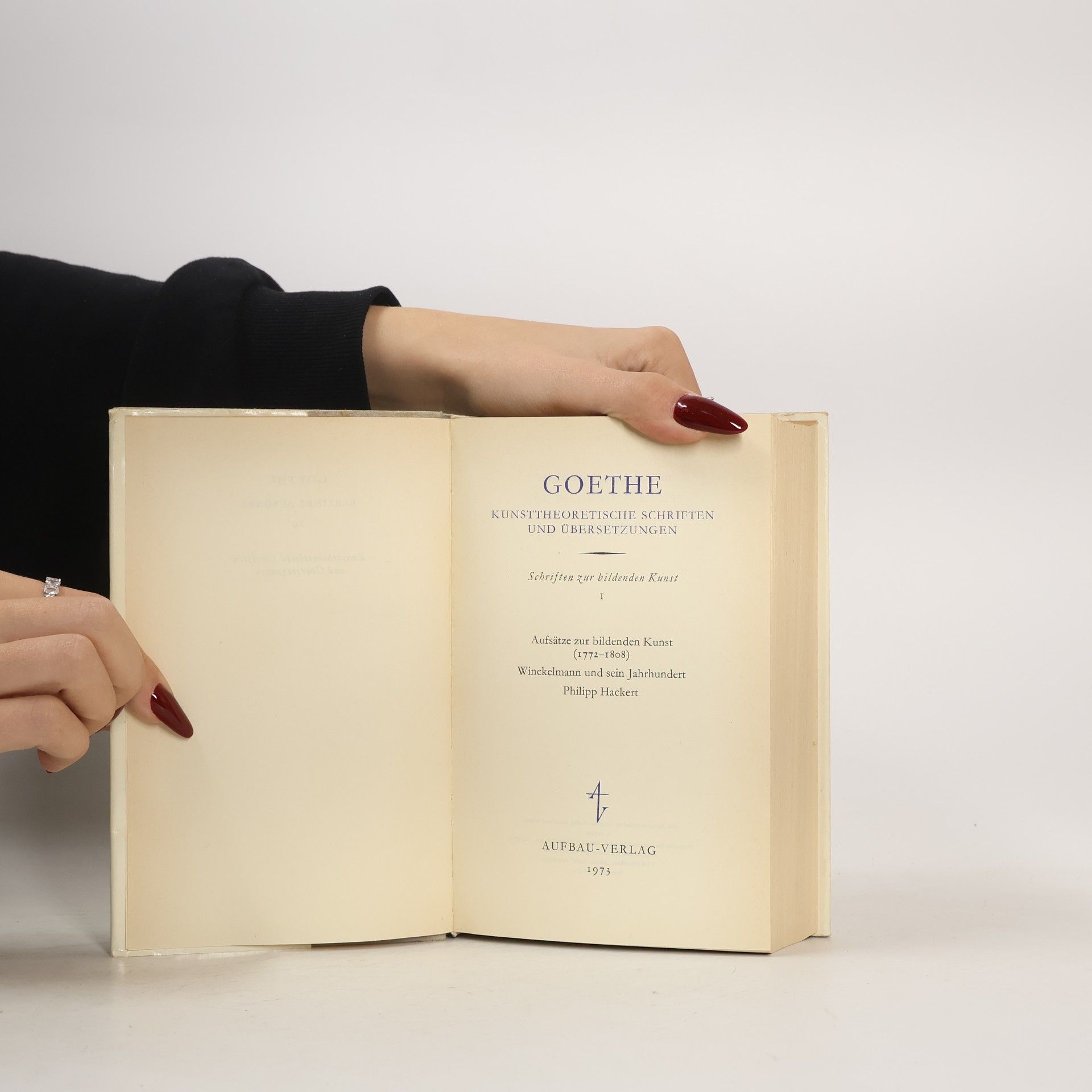 Goethe Schriften zur bildenden Kunst I