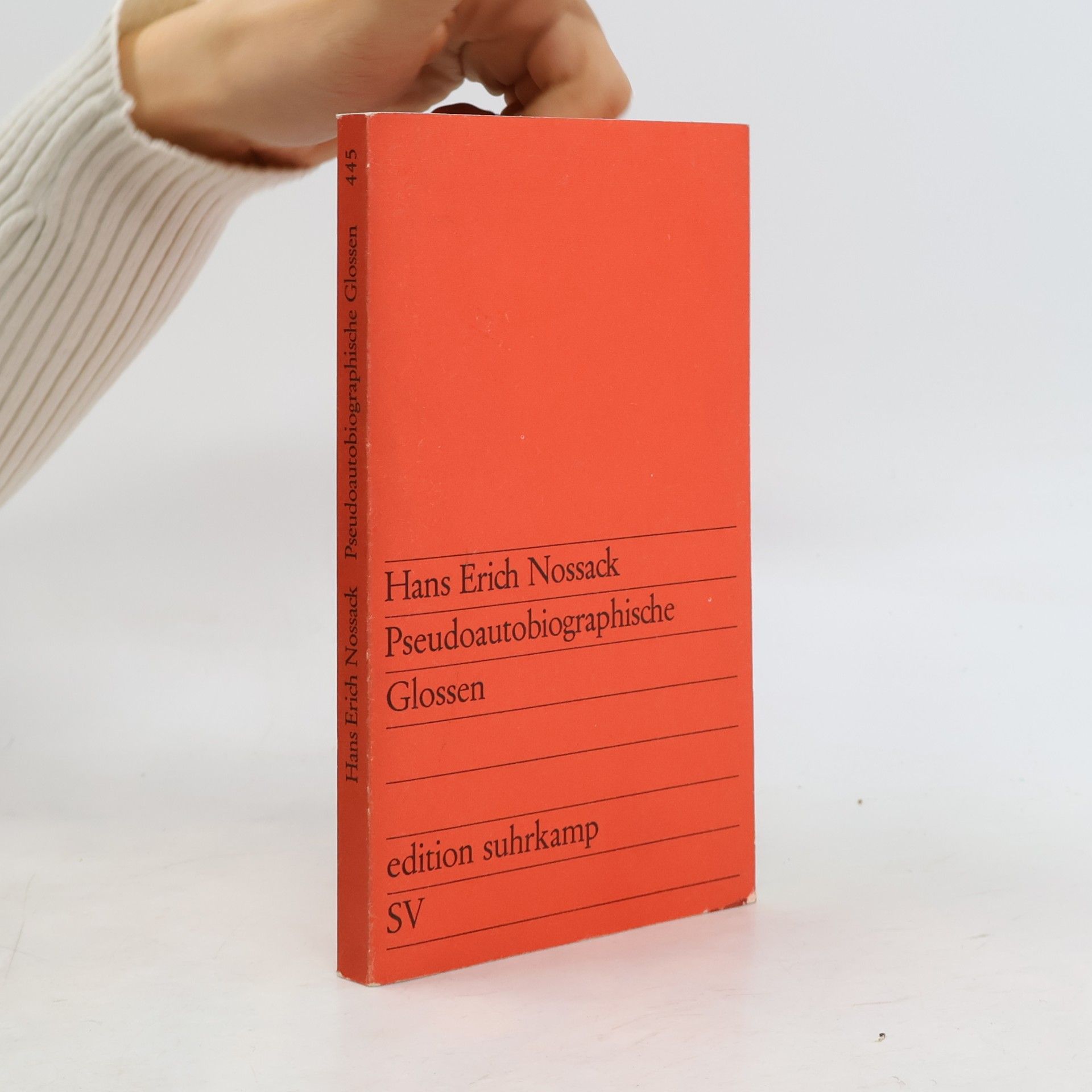 Nossack Hans Erich Pseudoautobiographische Glossen
