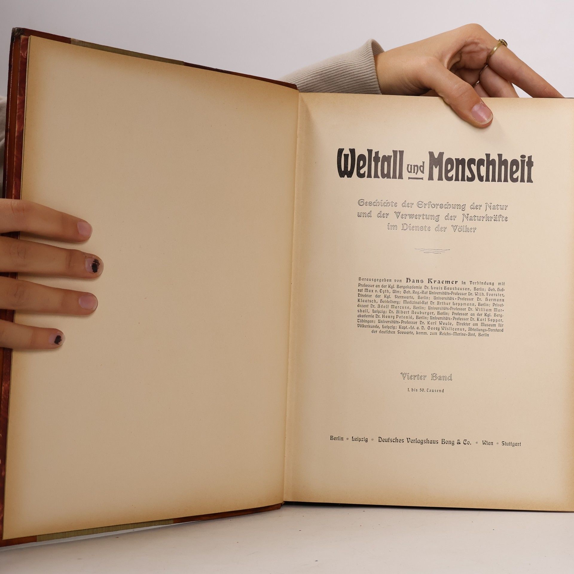 Hans Kraemer Weltall und Menschheit IV.