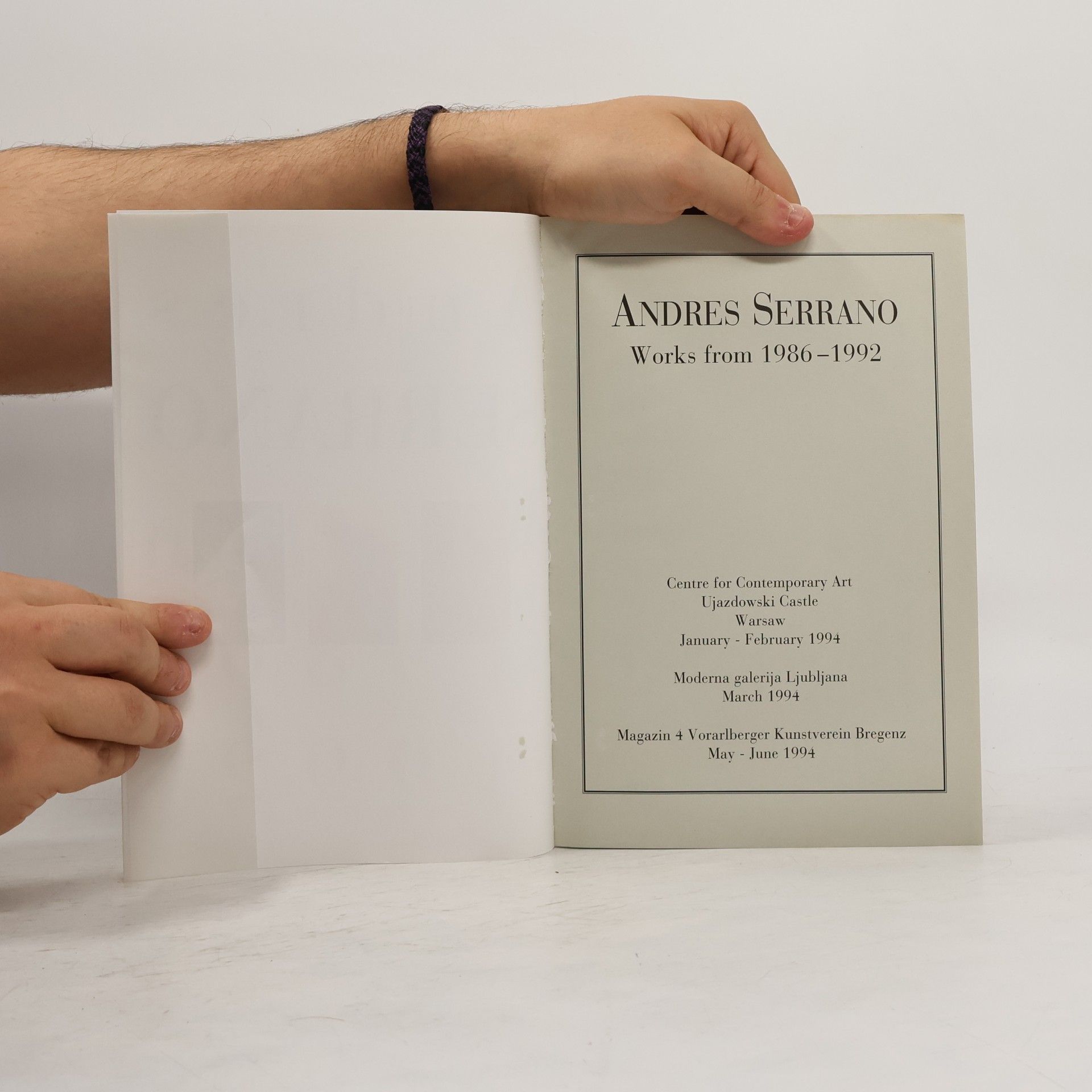 Andres Serrano Works from 1986-1992