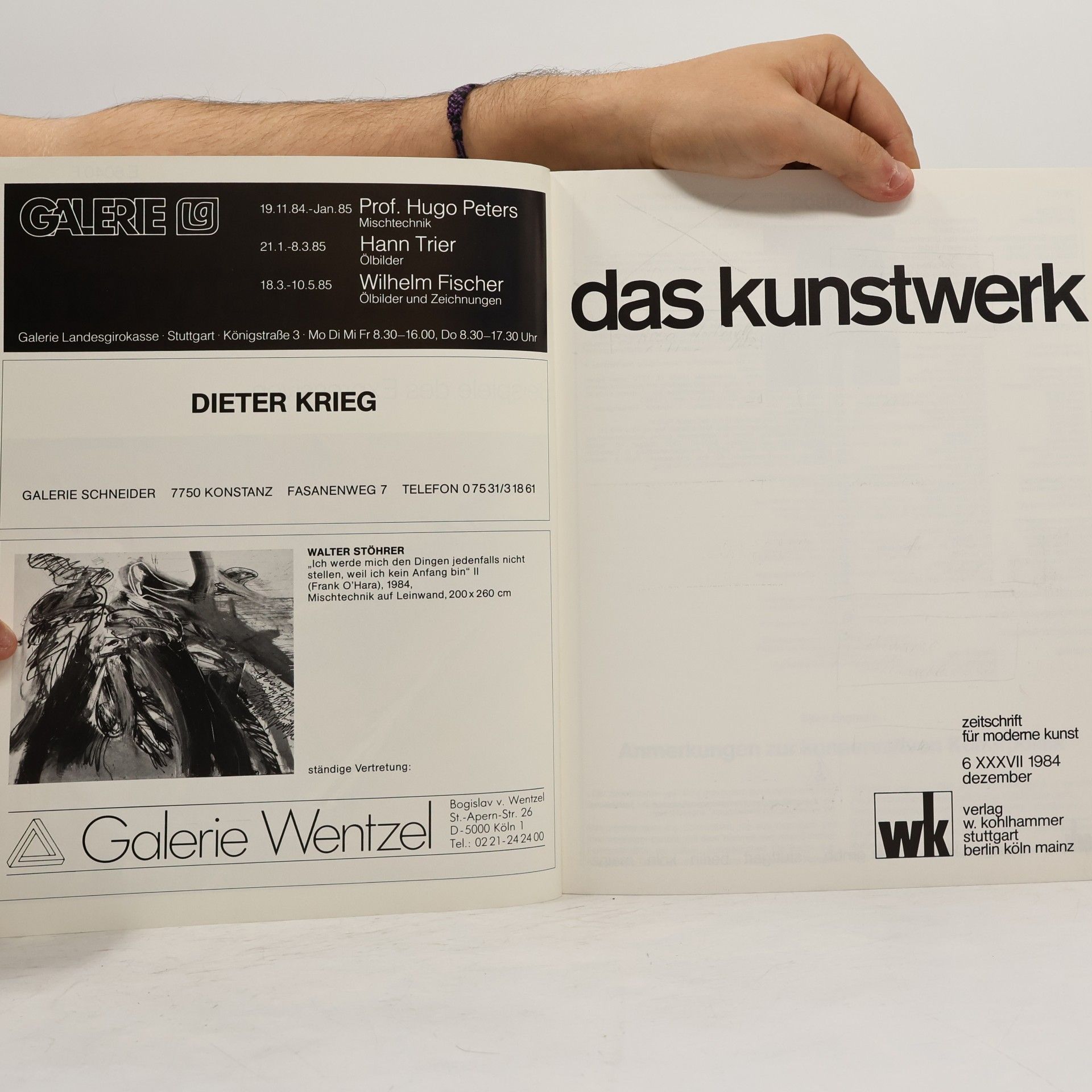 Autorenkollektiv Das kunstwerk 12/1984. Beispiele des Expressiven