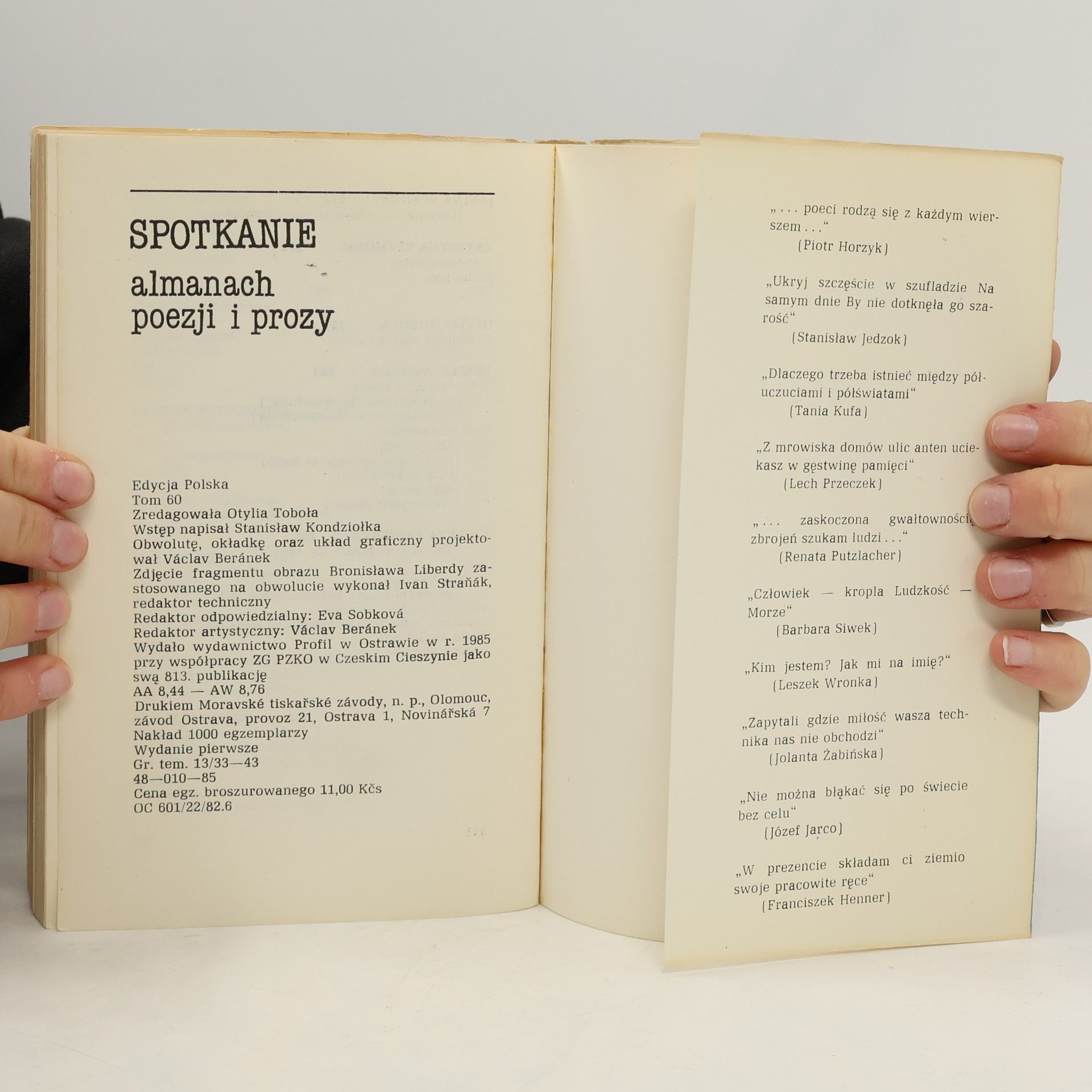 Otylia Toboła Spotkanie : almanach poezji i prozy