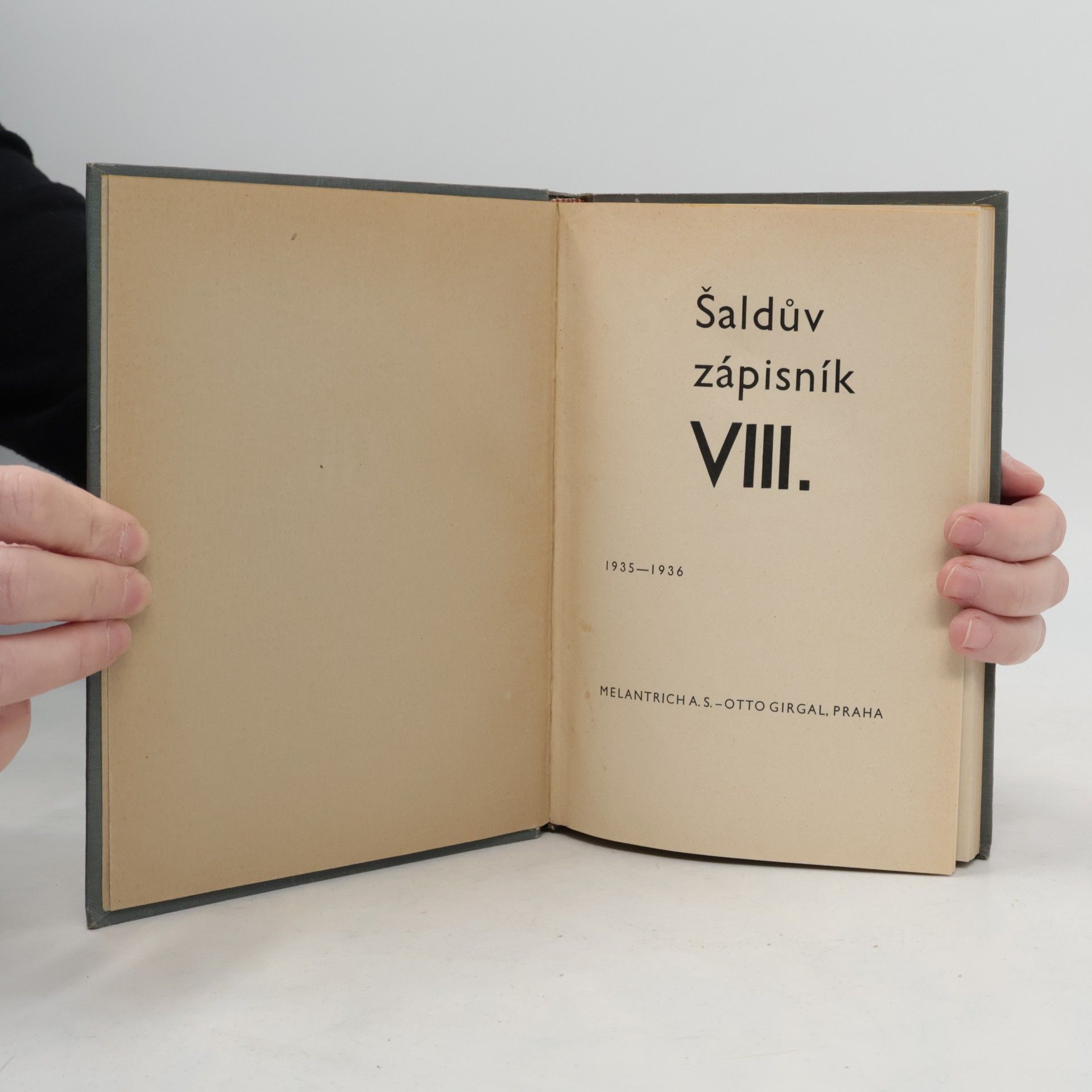 Kolektiv autorů Šaldův zápisník VIII. 1935-1936