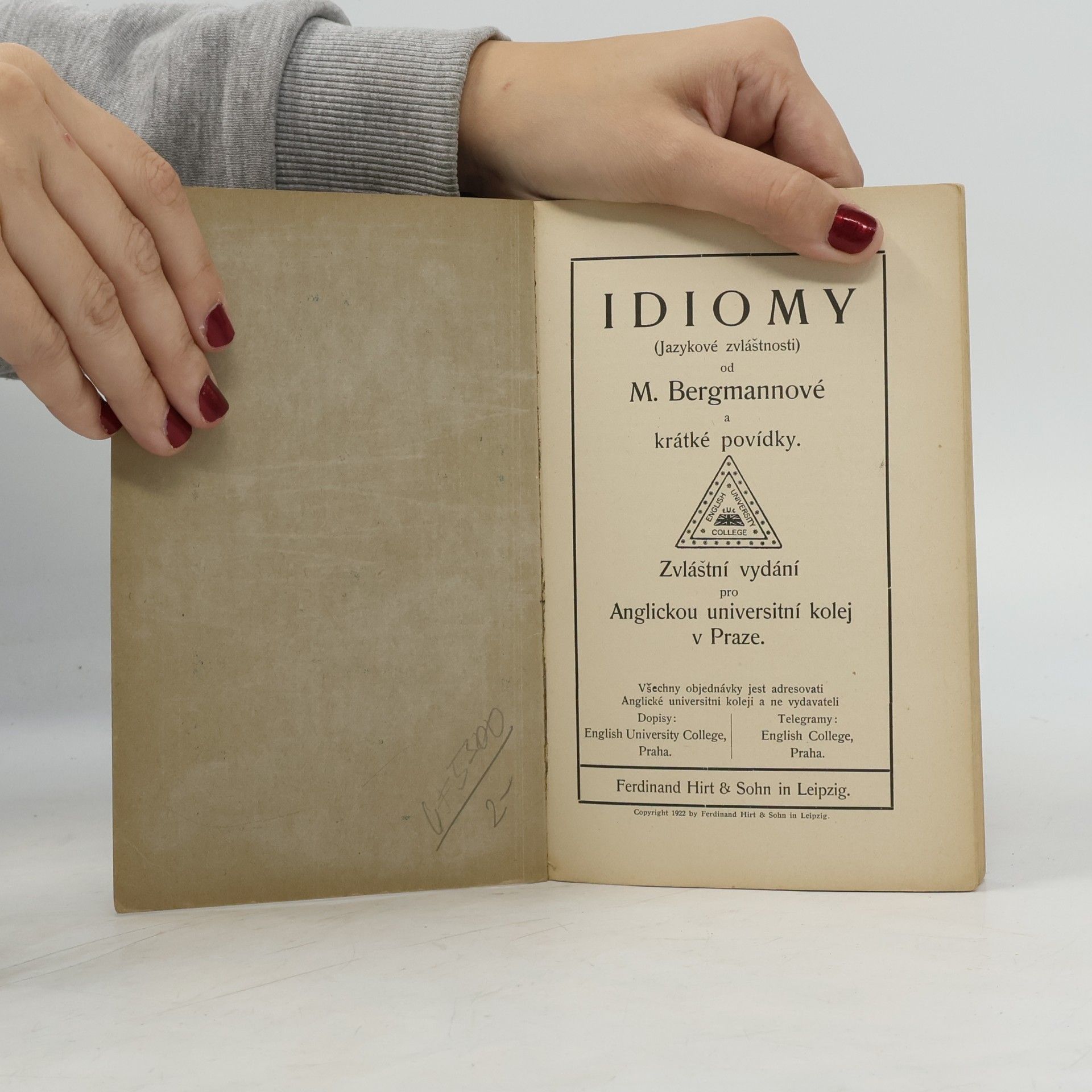 M. Bergmann M. Bergmann's Idioms English-Bohemian and Selected Anecdotes