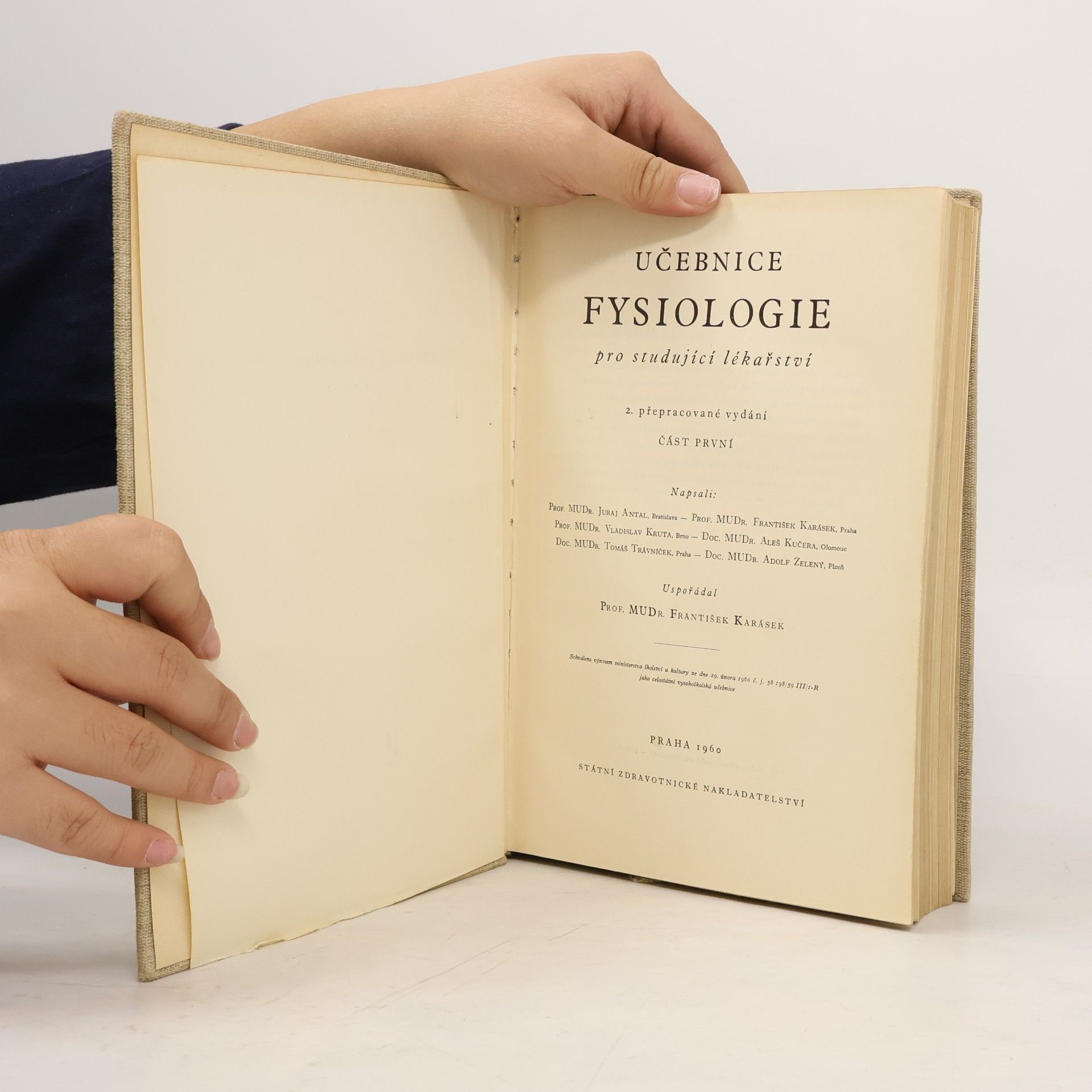 František Karásek Učebnice Fysiologie pro studující lékařství I.