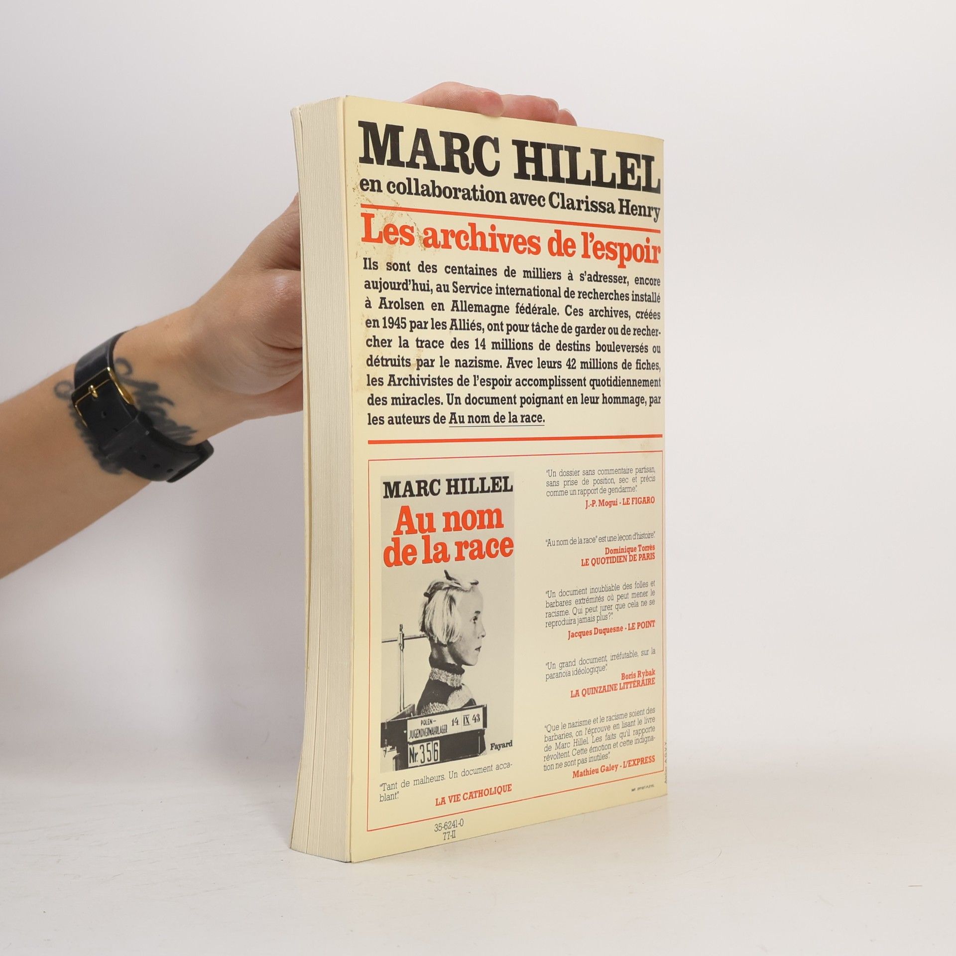 Marc Hillel Les archives de l'espoir