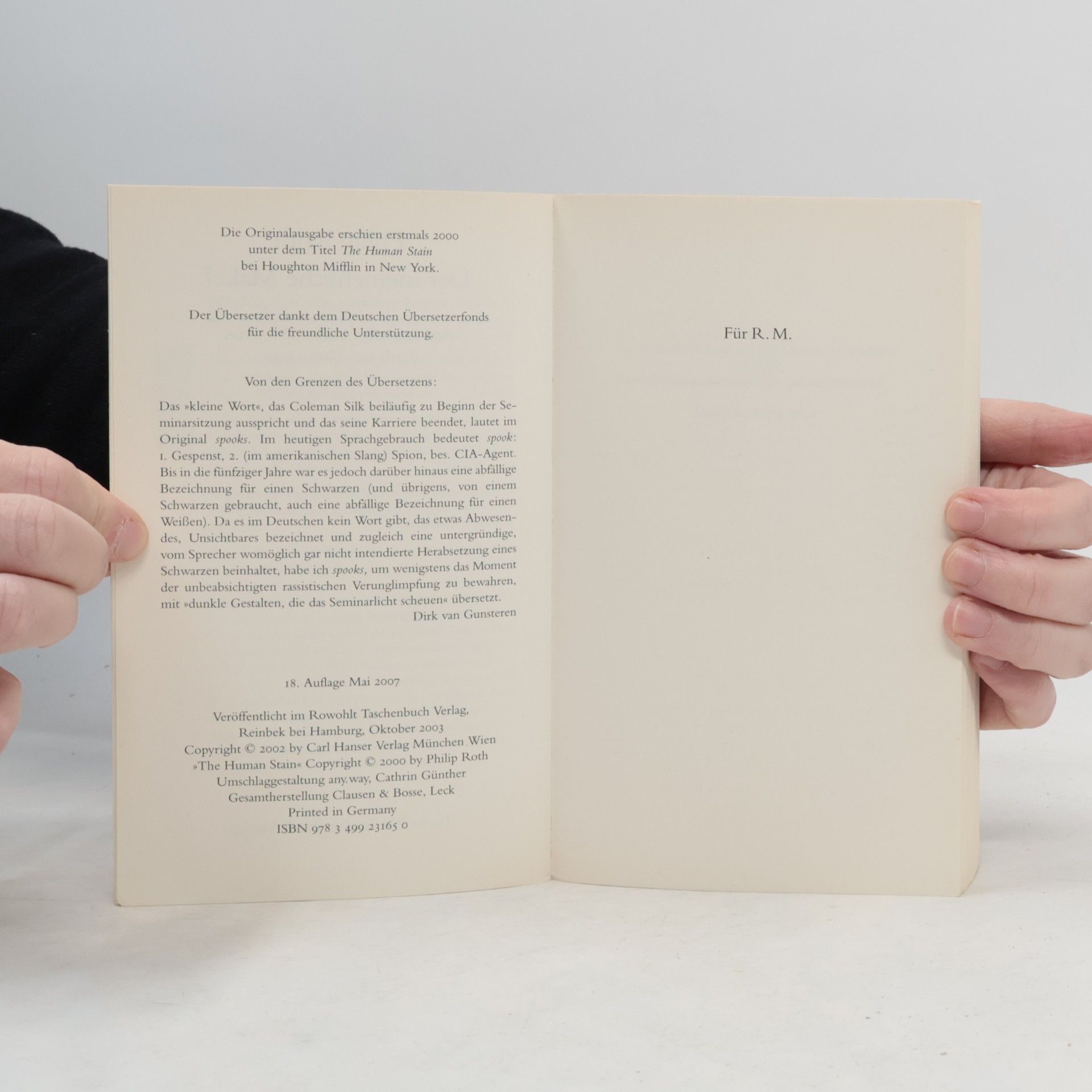 Philip Roth Der menschliche Makel