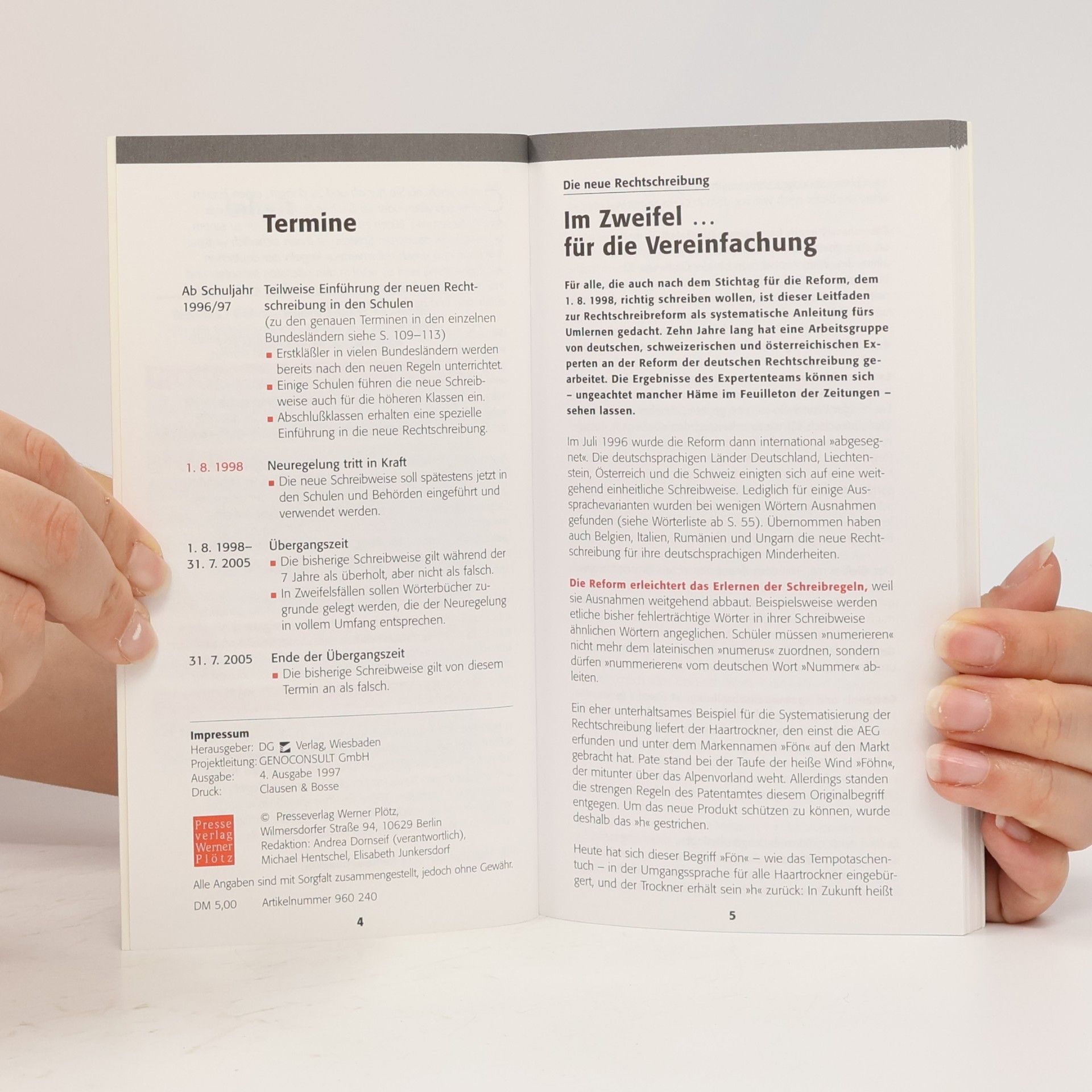 Various authors Das 1x1 der deutschen Rechtschreibreform