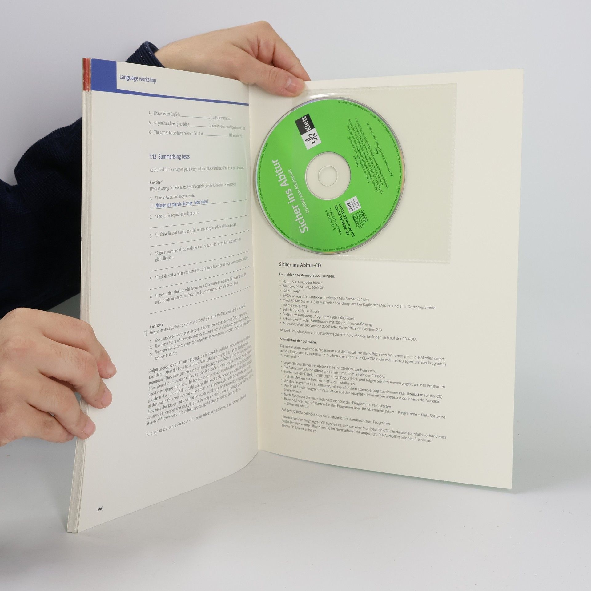 Sicher ins Abitur. Englisch. Arbeitsheft mit CD-ROM. Baden-Württemberg, Bremen, Rheinland-Pfalz, Saarland